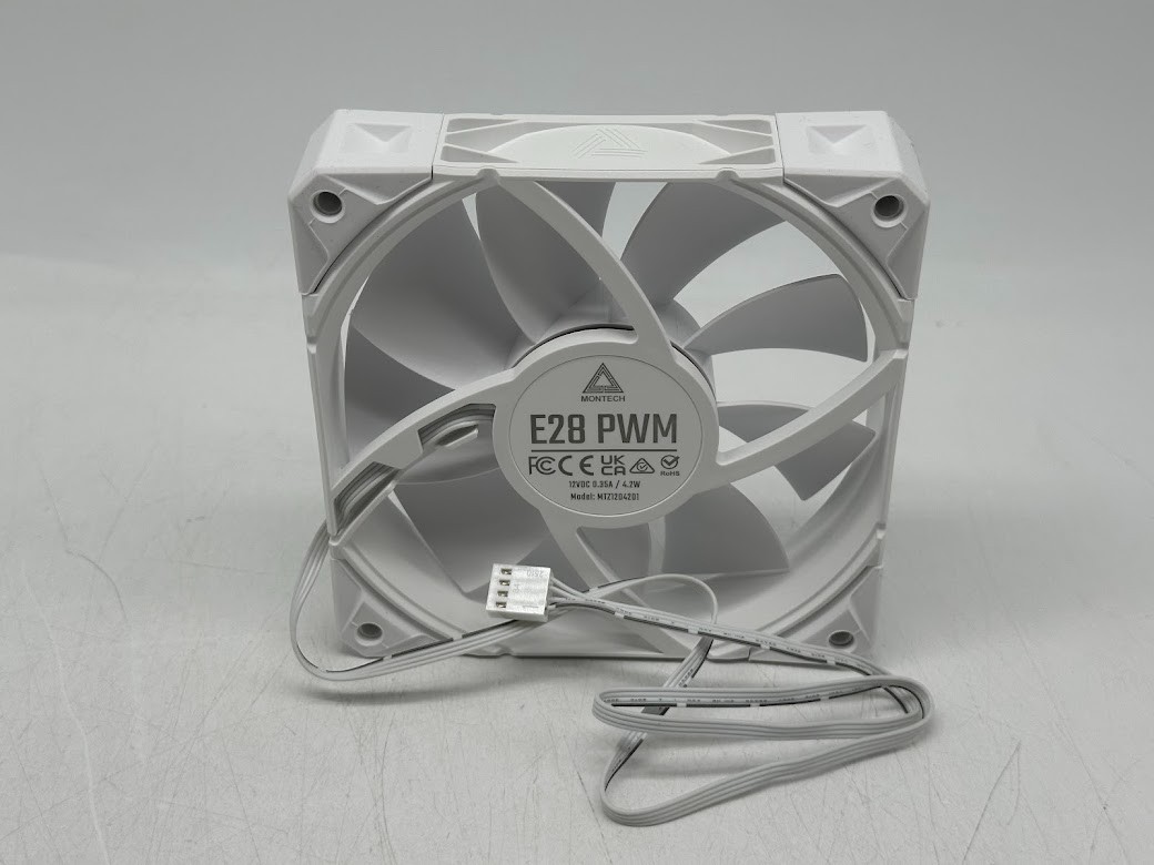 Montech E28 PWM Fluid Dynamic Bearing 120mm Case Fan – White