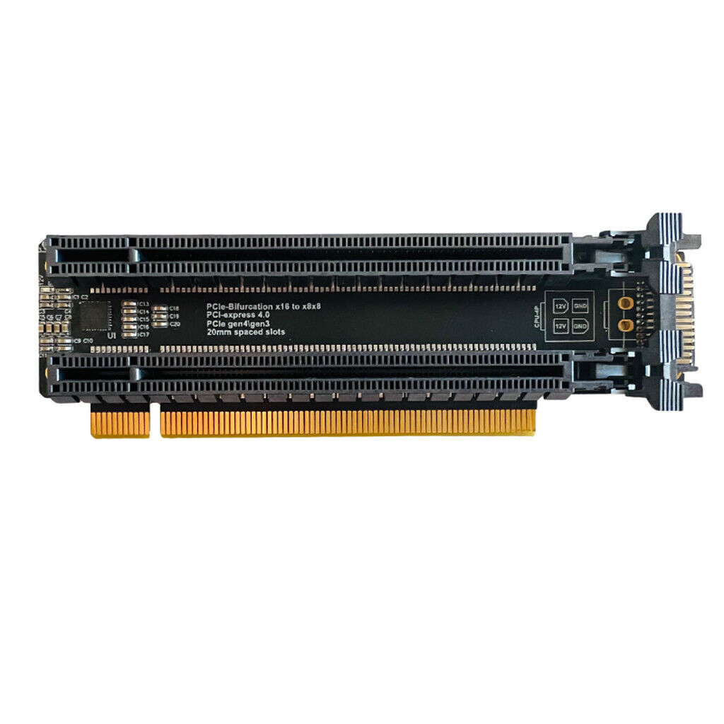 PCI-Express 4.0 x16 1 to 2 Expansion Card Gen4 Gen3 Split Card PCIe-x16