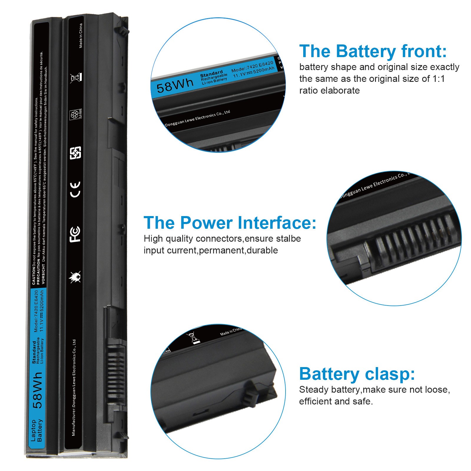 Battery For Dell Latitude E5420 E5430 E5520 E6420 E6430 E6520 E6530 NHXVW T54FJ