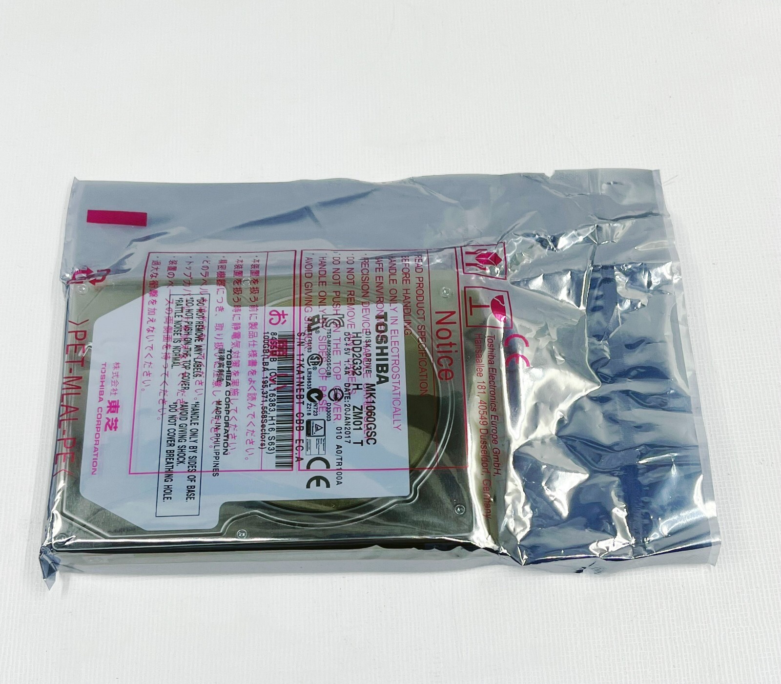 NEW! Toshiba 100GB 4200RPM 2.5″ MK1060GSC Autonavigation / Industriecomputer HDD