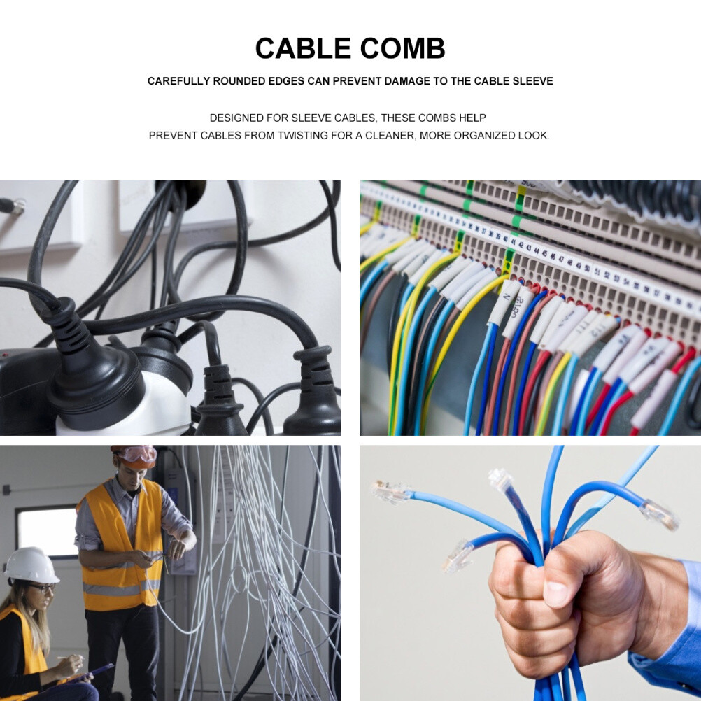 24pcs cable combs Wire Management Comb Cable Organizer Sleeved Cables Pc
