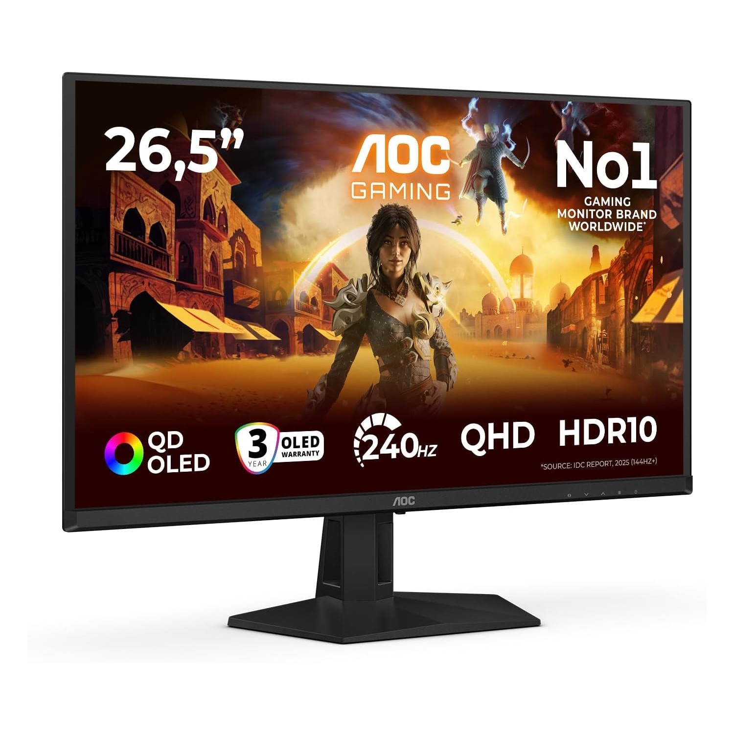 AOC Q27G41ZDF 26.5” QD-OLED Flat Monitor 16:9 2560 x 1440 HDR10 240Hz G-menu