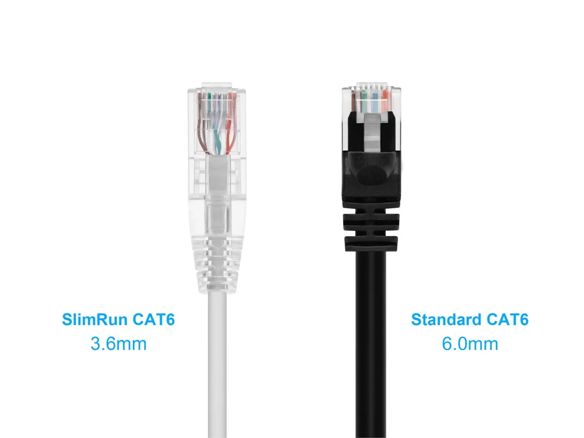 Monoprice Cat6 Ethernet Patch Cable – 14 feet – White | Snagless RJ45 Stranded