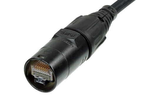 25’Ft-200Ft Cat 5e In/Outdoor Cable shielded Tactical w/Neutrik Ethercon RJ45