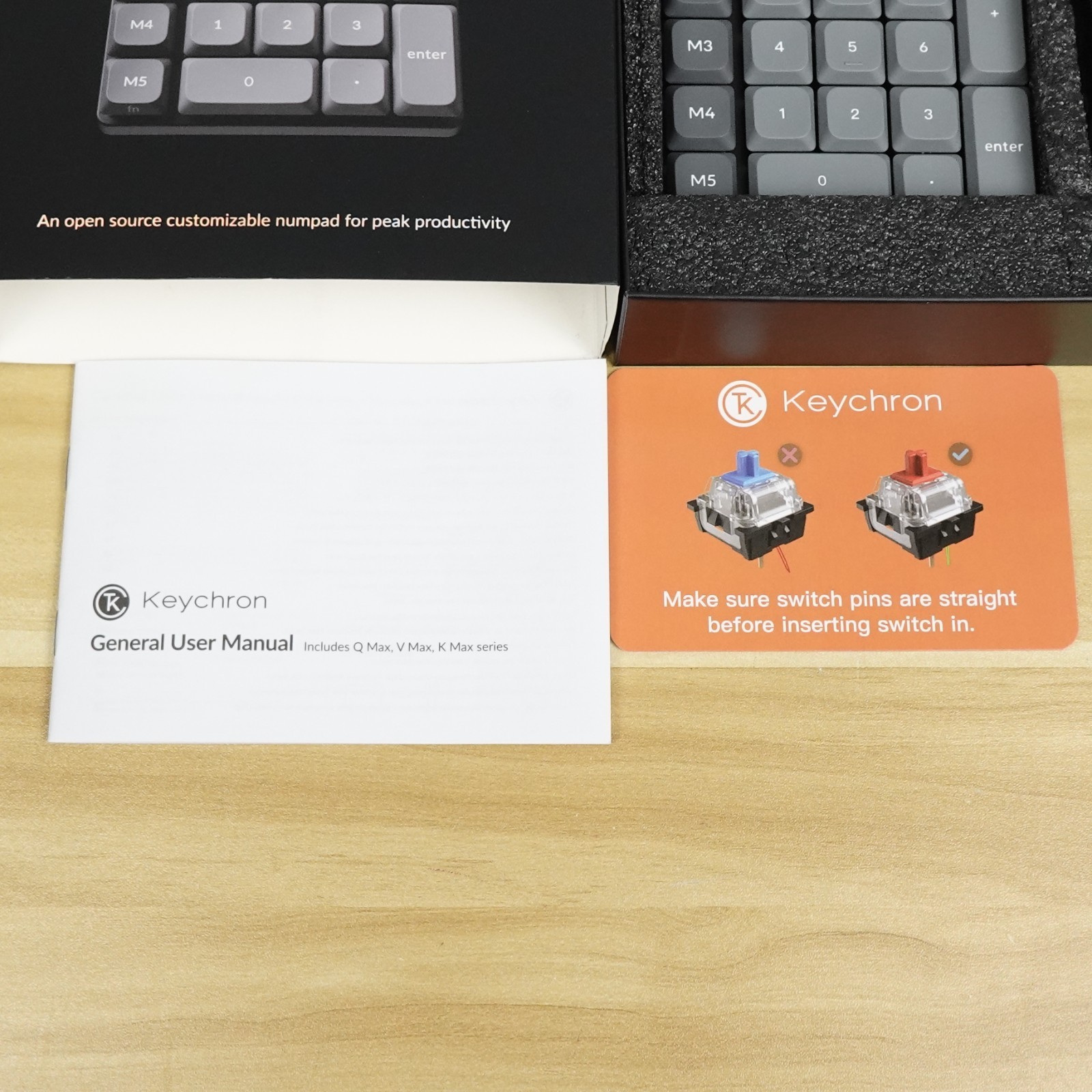 Keychron K0 Max Wireless Mechanical Number Pad Banana Tactile New Open Box