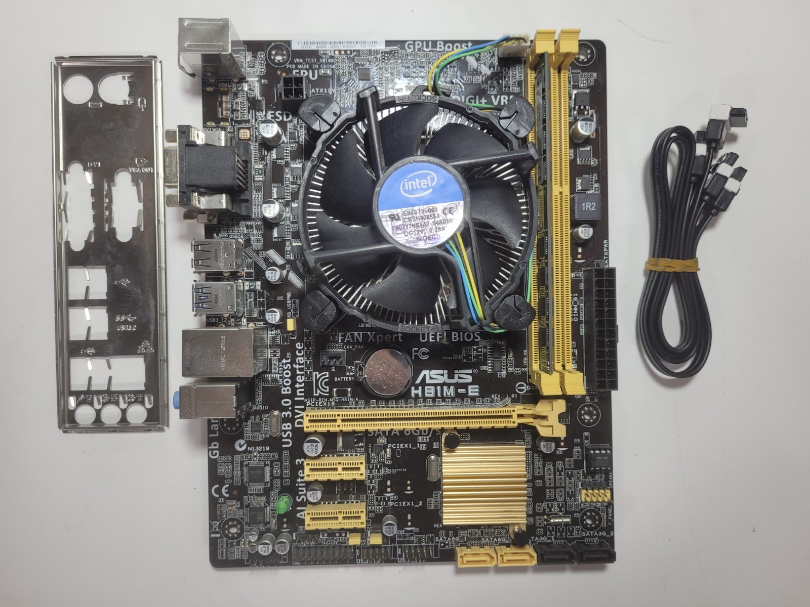 Asus H81M-E Motherboard Core i3-4130, 8GB RAM, IO Shield #1560
