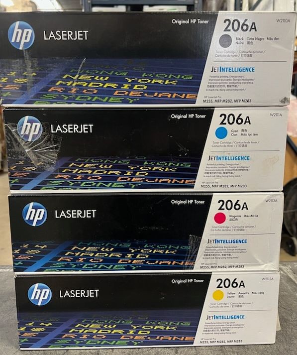 HP 206A SET W2110A W2111A W2112A W2113A Toner Cartridge Set- GENUINE!