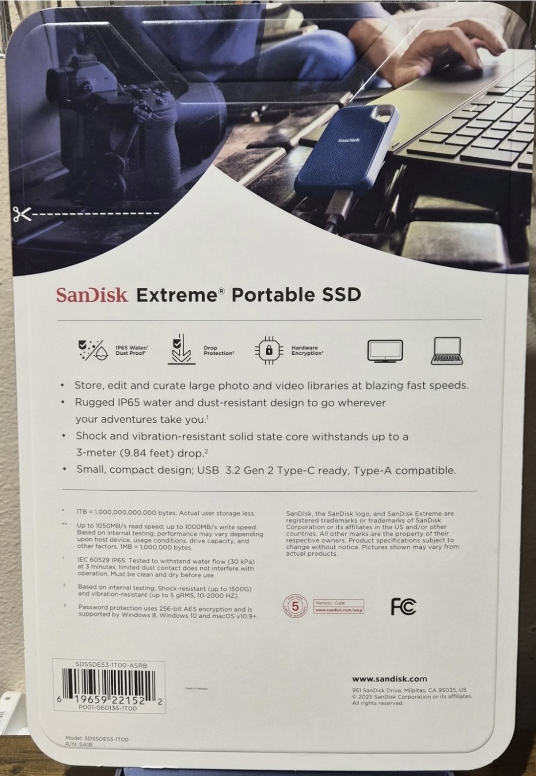 1TB Sandisk Extreme Portable SSD