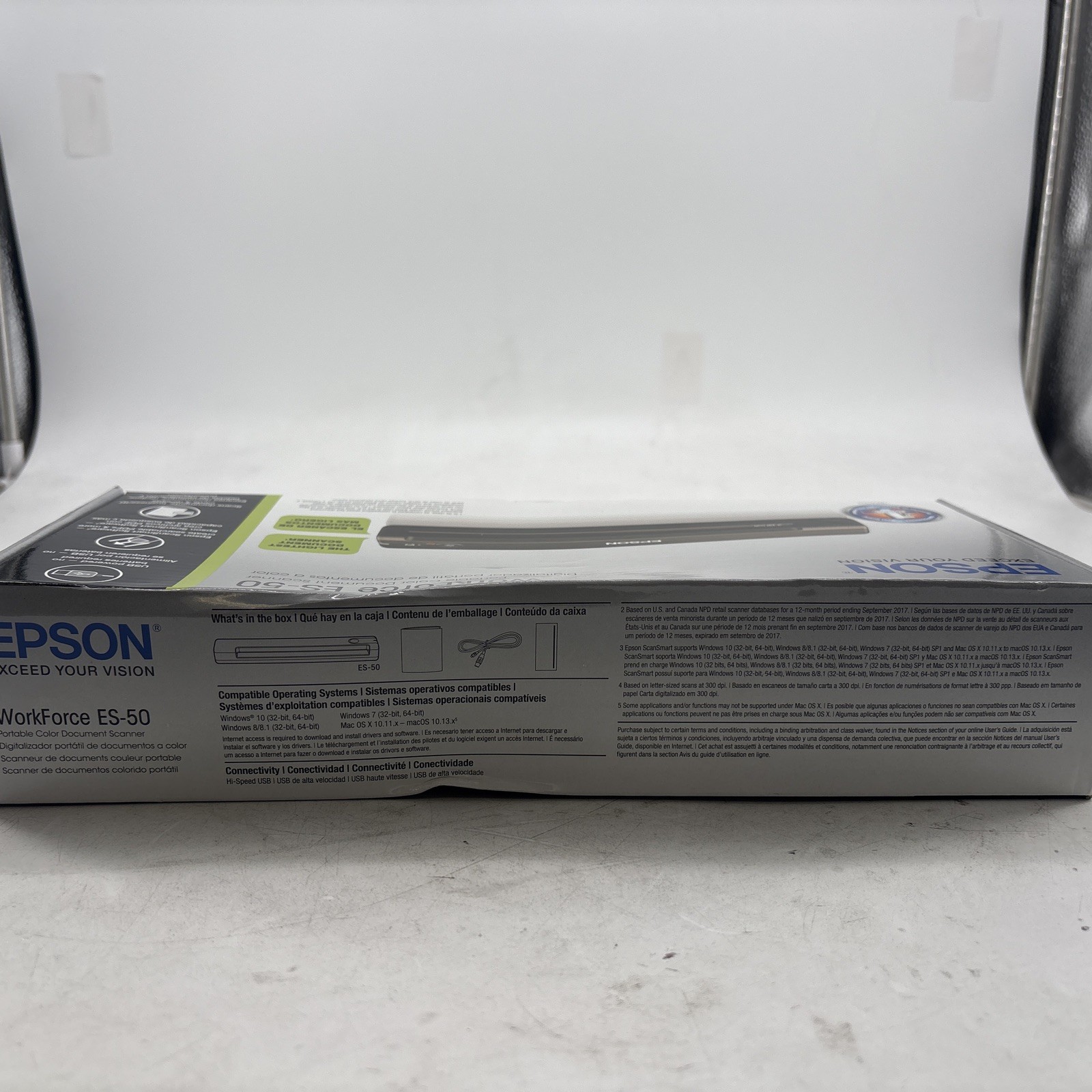 Epson WorkForce ES-50 Portable Color Document Scanner USB Powered PC Mac (A571)