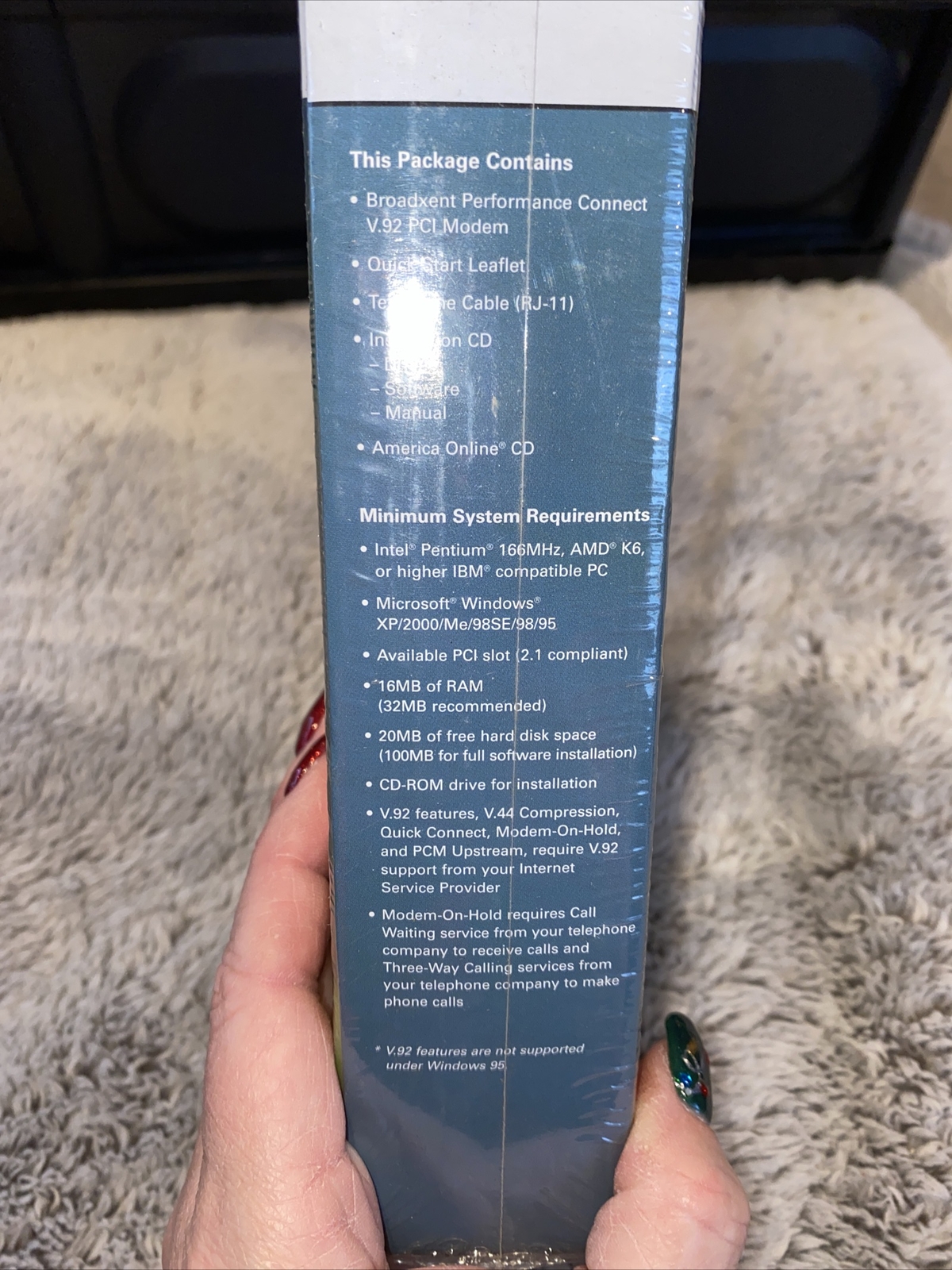BROADXENT V.92 PCI Internal Modem Superior Performance Supports Windows Sealed