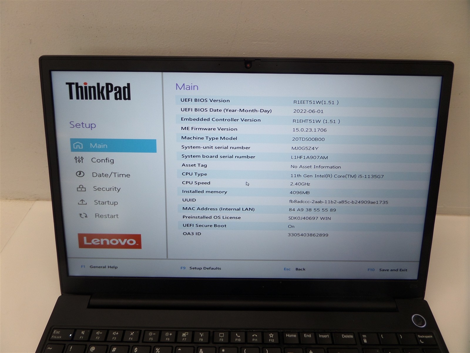Lenovo ThinkPad E15 Gen 2 15.6″ Laptop i5-1135G7 2.4GHz 4GB RAM 256GB SSD Win11