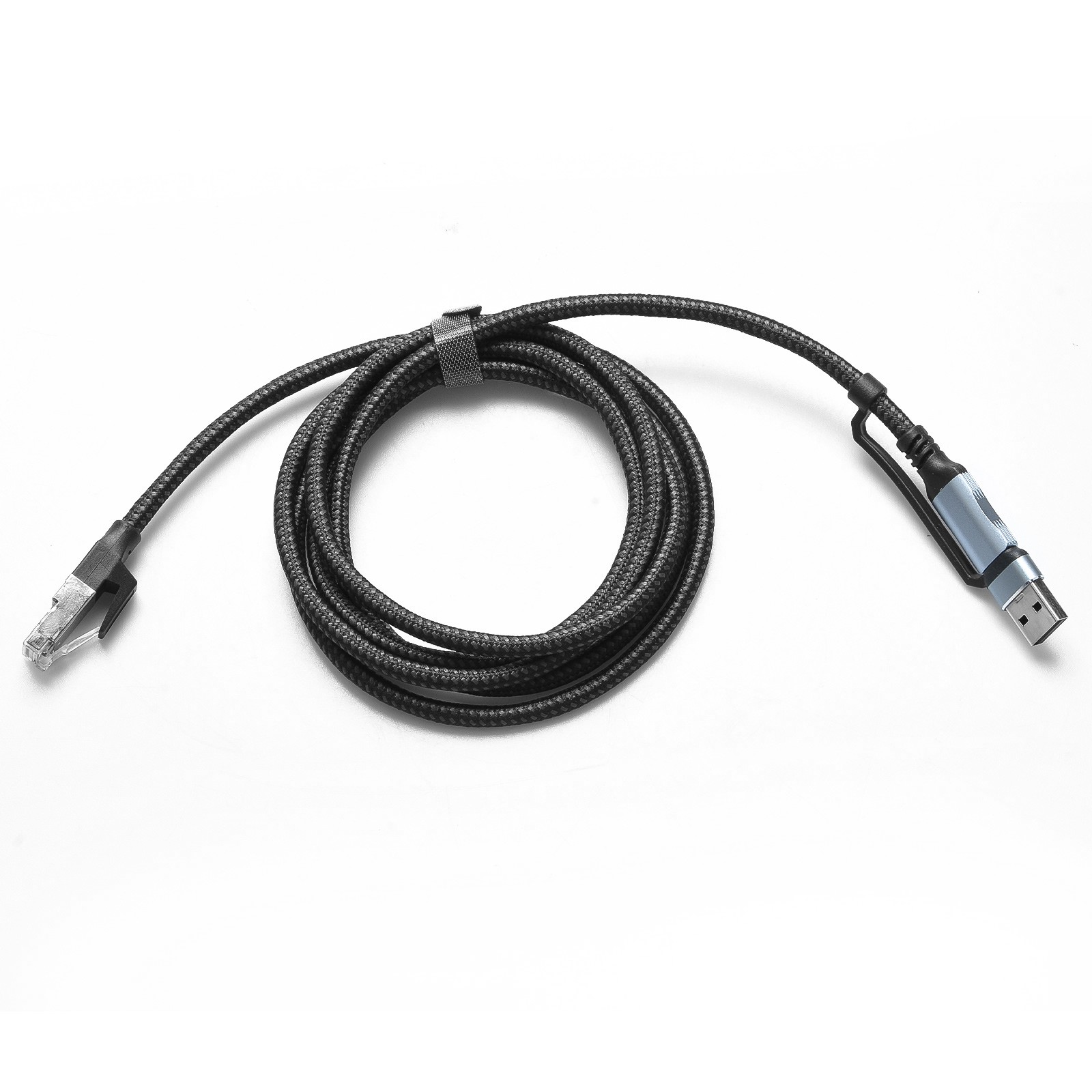 1.8M Braided Ethernet Cable USB-A Type-C to RJ45 100Mbps for Laptop Tablet Phone
