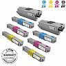 8PK Type C17 BLACK & COLOR Toner Set for OKI 44469801 44469703 44469702 44469701