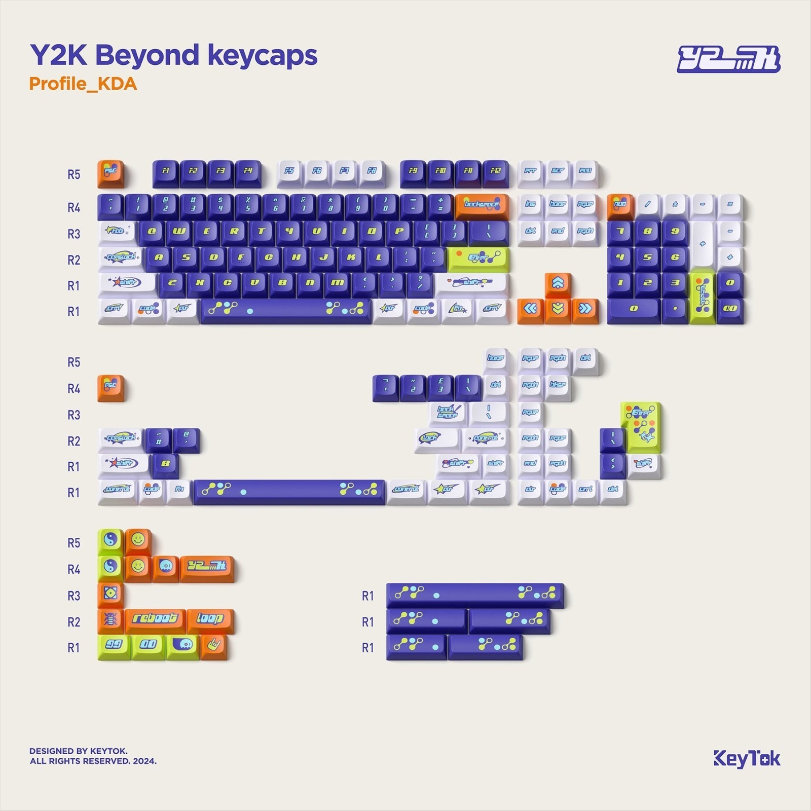 Nuphy Y2K KDA Gaming Keycaps