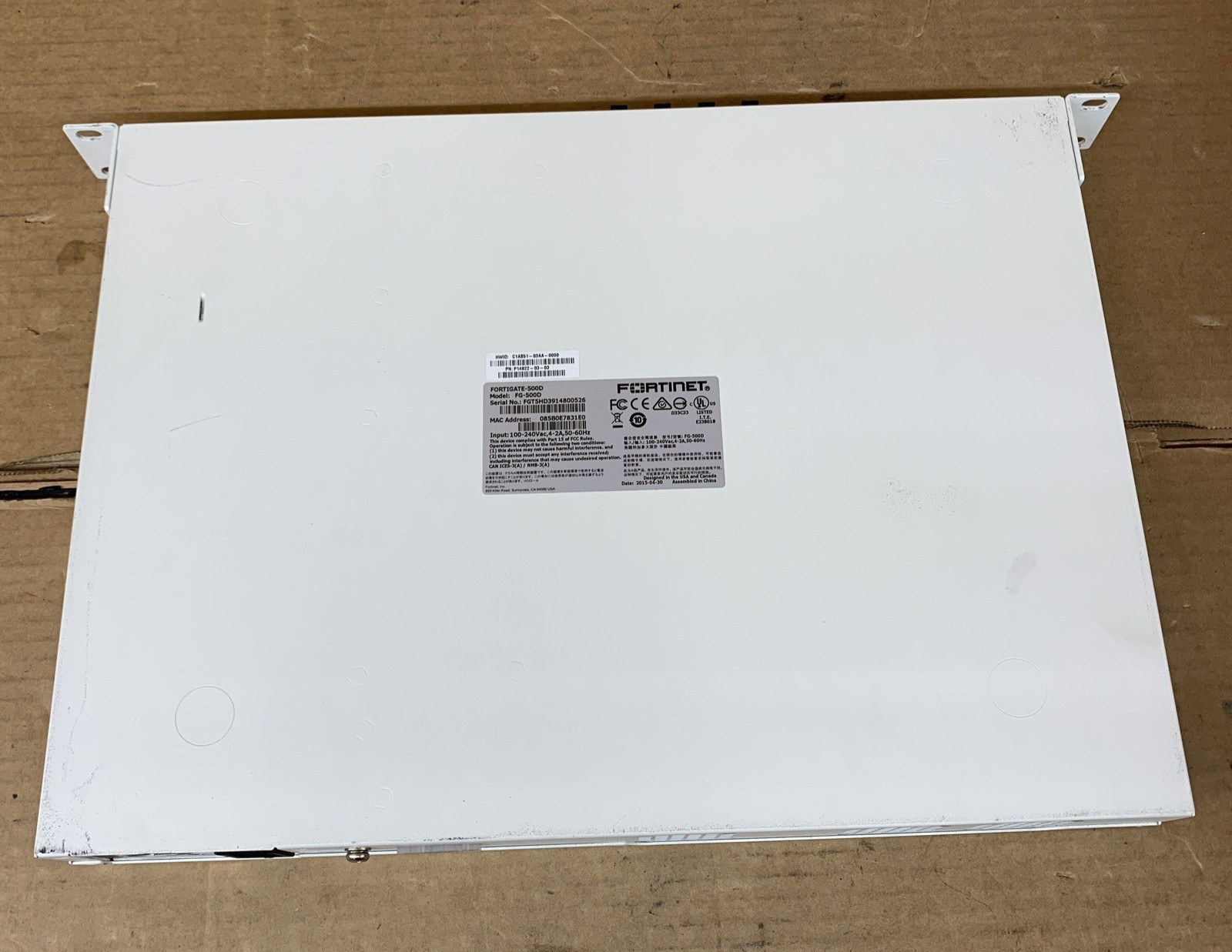 FORTINET FG-500D FortiGate 500D Includes 1x SFP Unit – TESTED WORKING