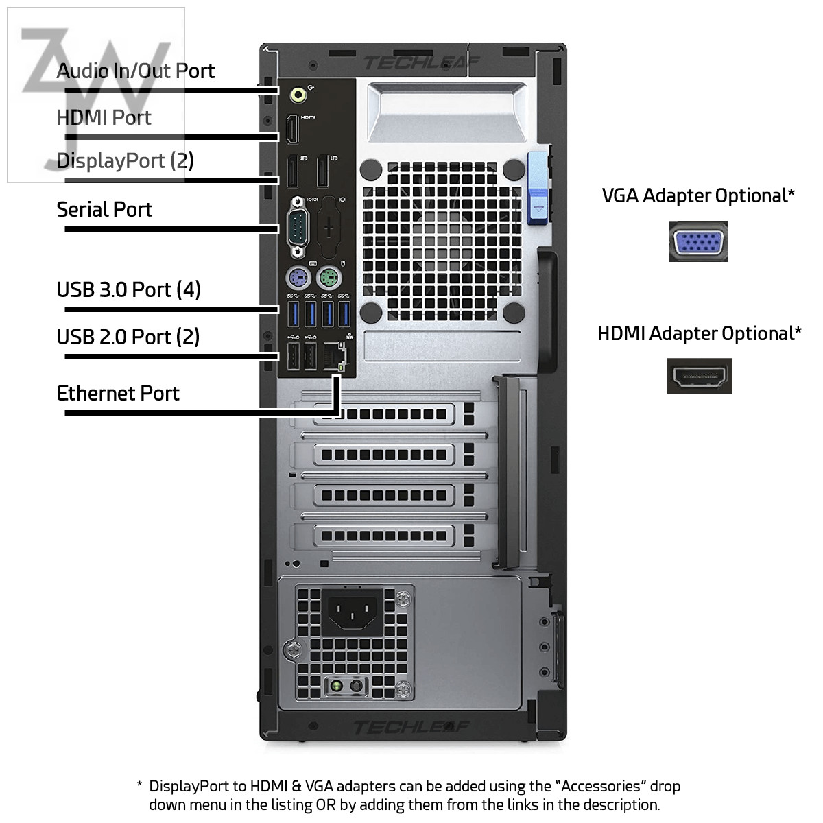 Dell Desktop Computer PC i7, up to 64GB RAM, 4TB SSD, Windows 11/10 Pro, WiFi BT