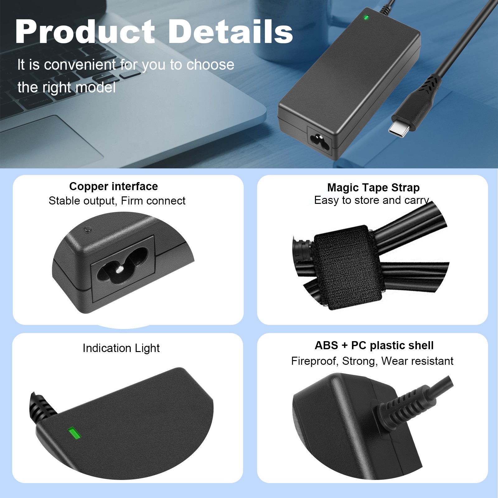 LOT OF USB C Type C 45W 65W 90W Adapter Charger For Laptop Lenovo Acer HP ASUS