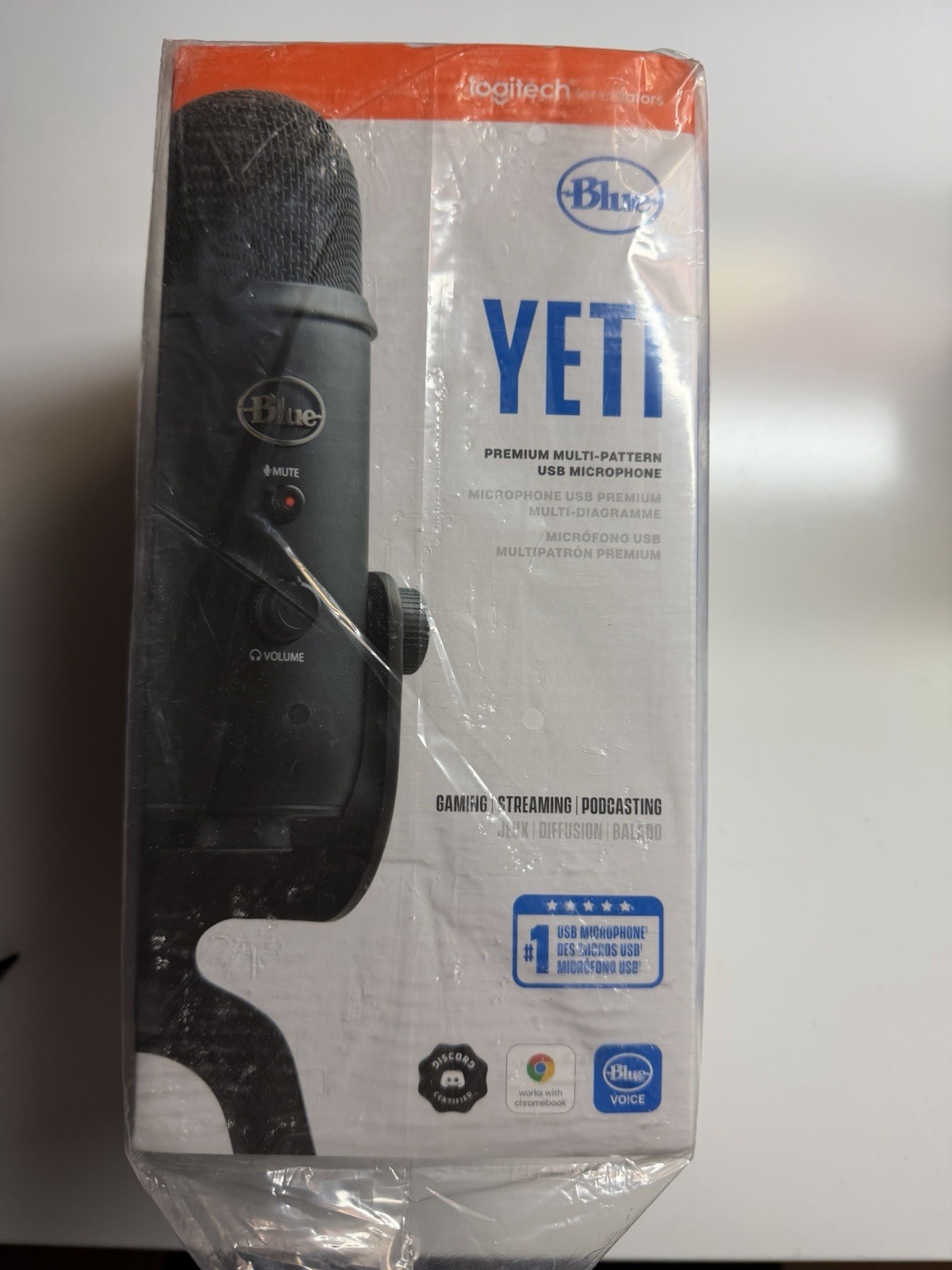Logitech Blue Yeti Premium USB Microphone for Gaming Streaming Podcasting Blue