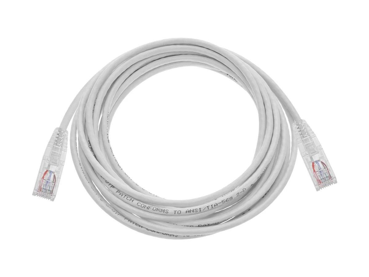 Monoprice Cat6 Ethernet Patch Cable – 14 feet – White | Snagless RJ45 Stranded