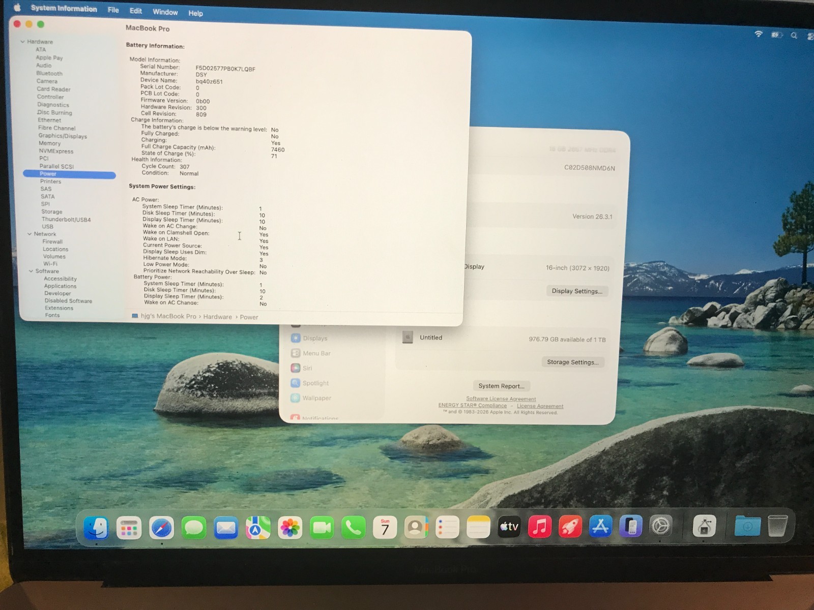 Apple MacBook Pro A2141 16 Core i9 2.3GHZ 16GB 1TB Gray 2019 USED #171