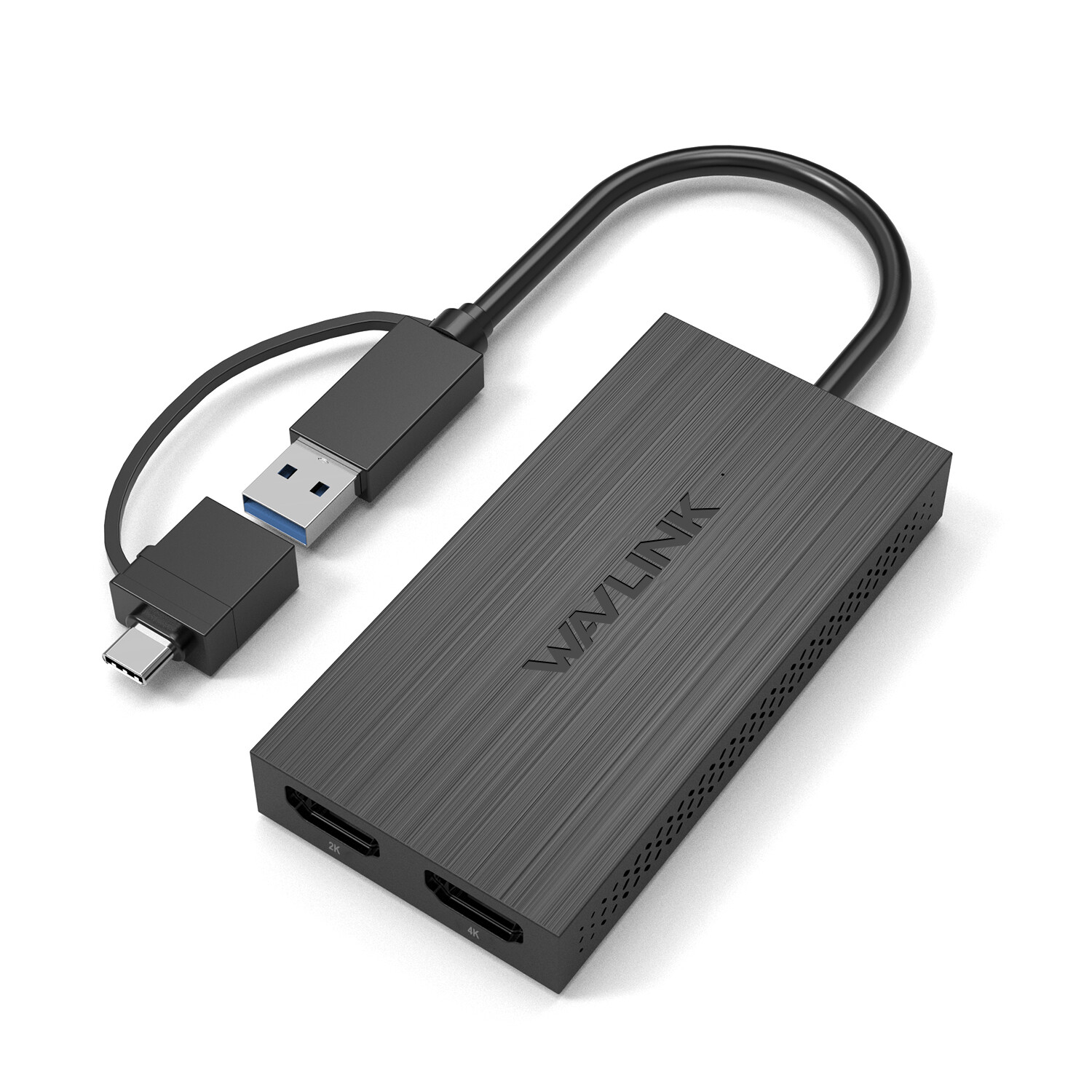 USB C/USB 3.0 to HDMI Video Cable Adapter 2K/4K 2 HDMI For PC Laptop HDTV LCD TV