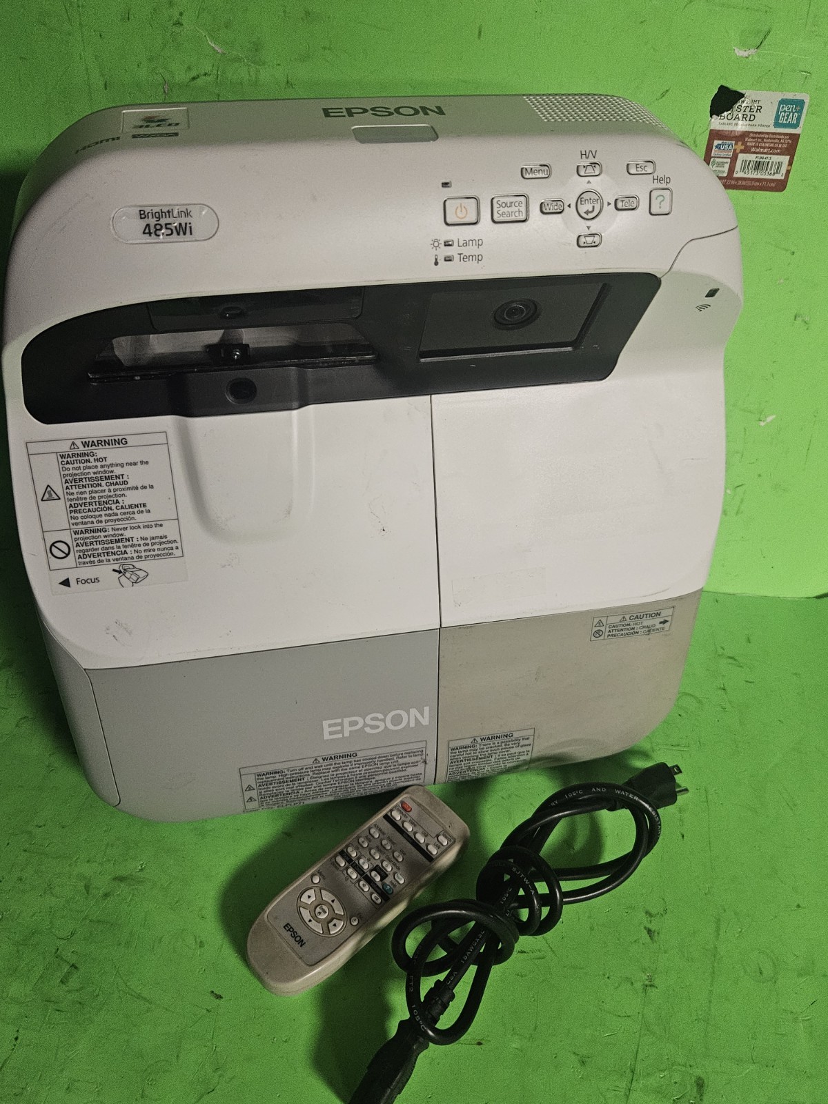 Epson BrightLink 485Wi Interactive Projector Ultra Short Throw has new lamp