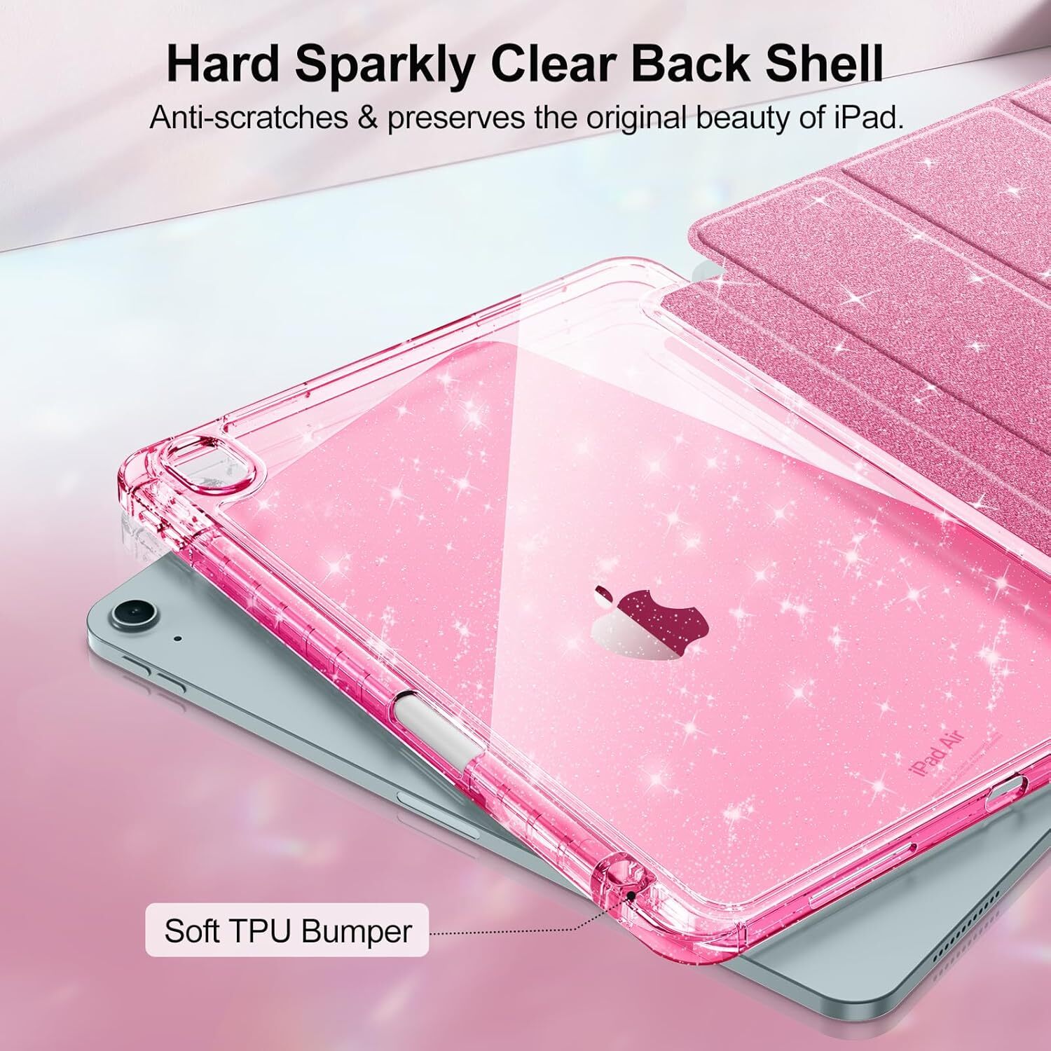 Slim Case for iPad Air 11-inch M3 2025 2024/iPad Air 5th 4th Shiny Clear Cover