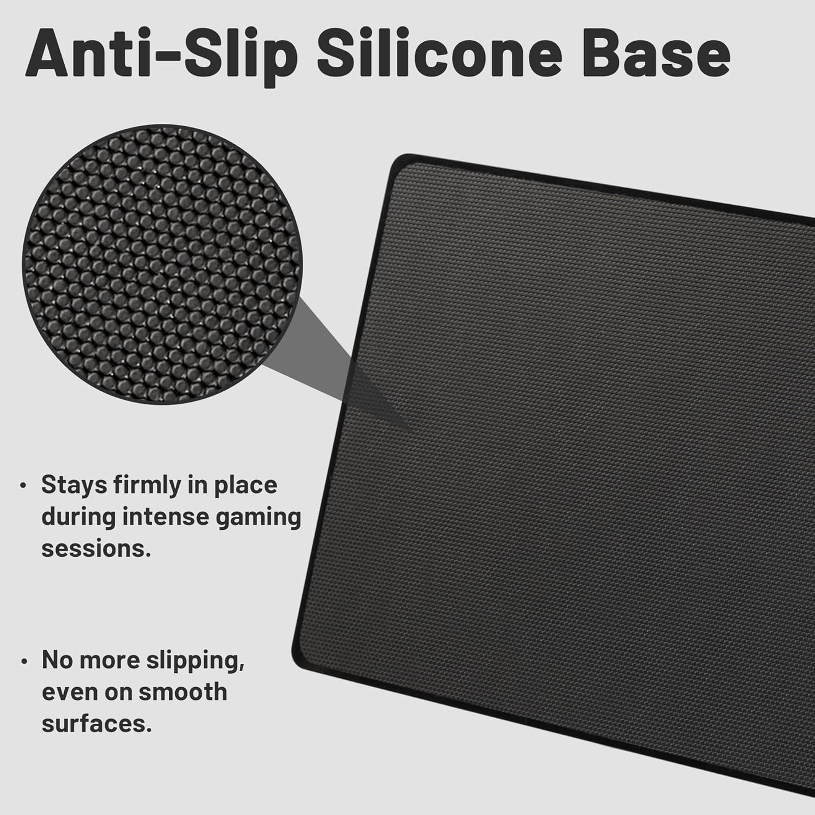 Glass Gaming Mouse Pad, Hard Surface, Micro-Etched for Precision, 13.7×9.8