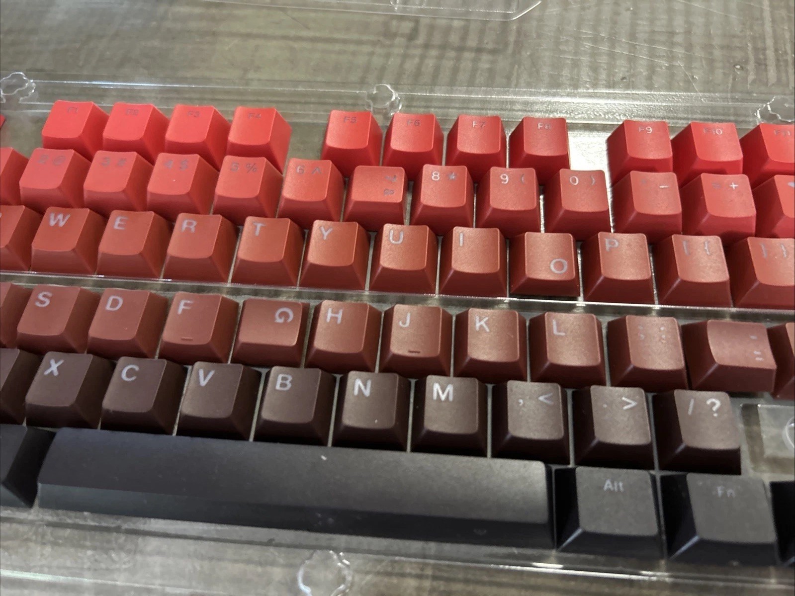 Red Black and Brown Mechanical Keys Keycaps Set for Mechanical Keyboards