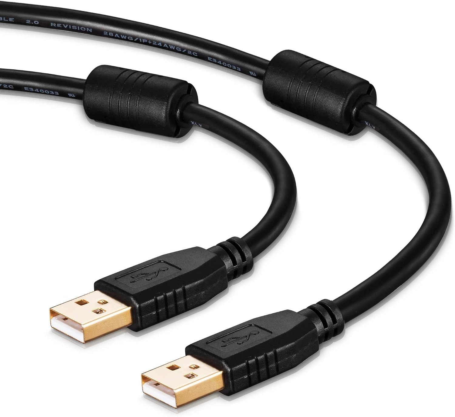 Plug and Play 40Ft USB A Cable – Gold-Plated for Clear, Fast Data Transmission