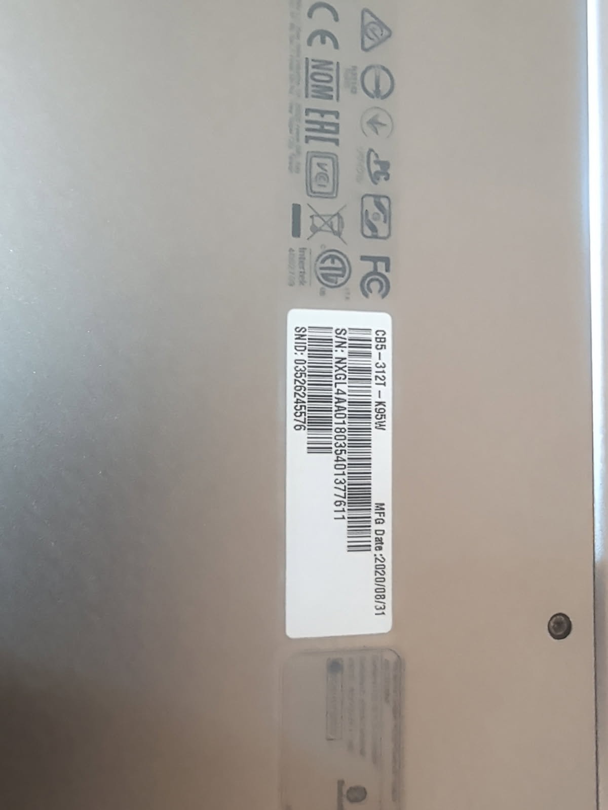 Acer Chromebook R13 CB5-312T-K95W 13.3″ FOR PARTS NOT WORKING Clicking Noise