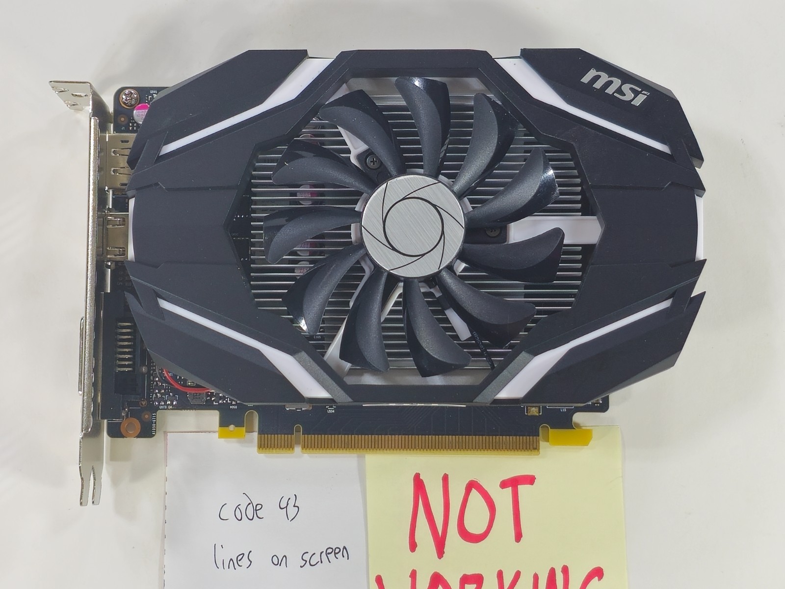 [NOT WORKING] MSI GeForce GTX 1050 Ti OC 4GB 4G 128-bit GDDR5 PCI-E 3.0