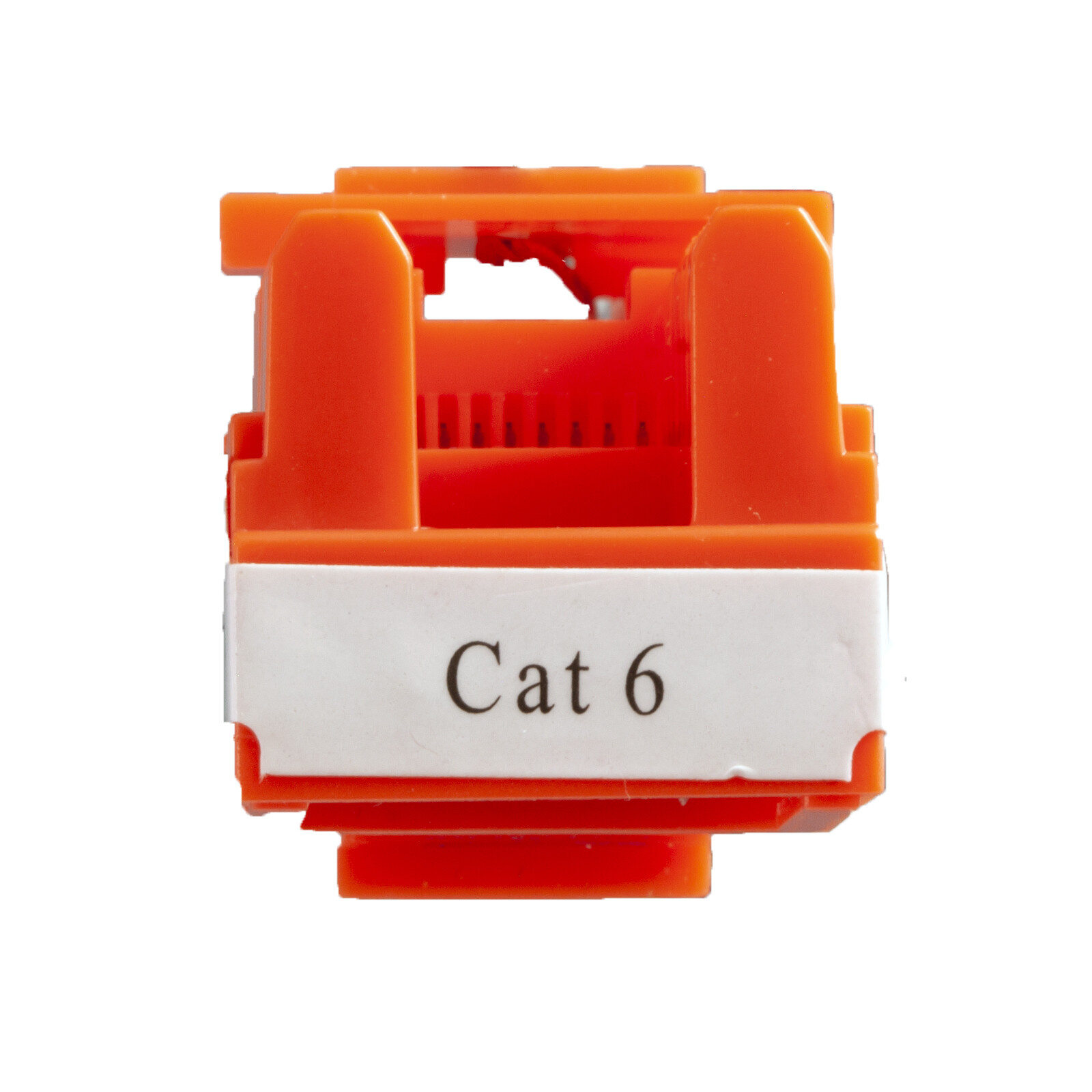 Cat-6 Keystone Jacks in Orange 50 Pack Tuff Jacks Quality Lifetime Warranty