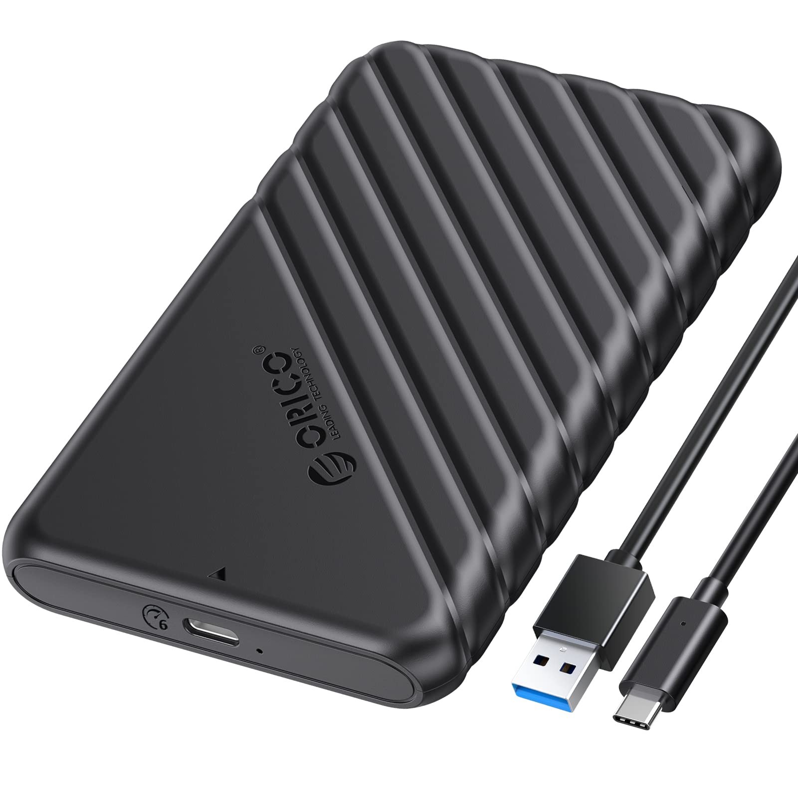 ORICO 2.5 inch USB C Hard Drive Enclosure 3.1 Gen 1 to SATA III Black