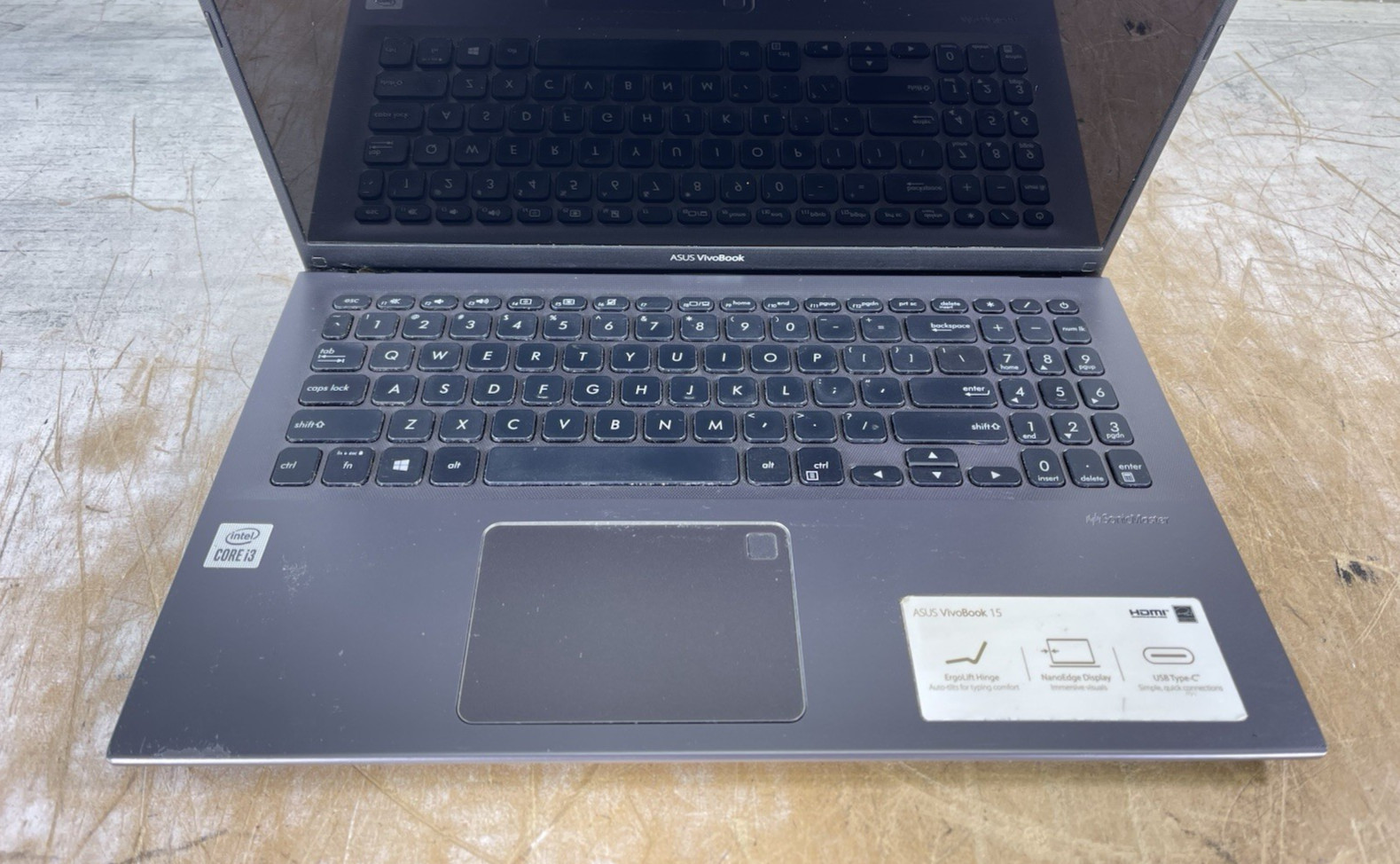 ASUS VIVOBOOK F512J i3-1005G1 @ 1.20 GHz, 12GB RAM, NO HDD/OS