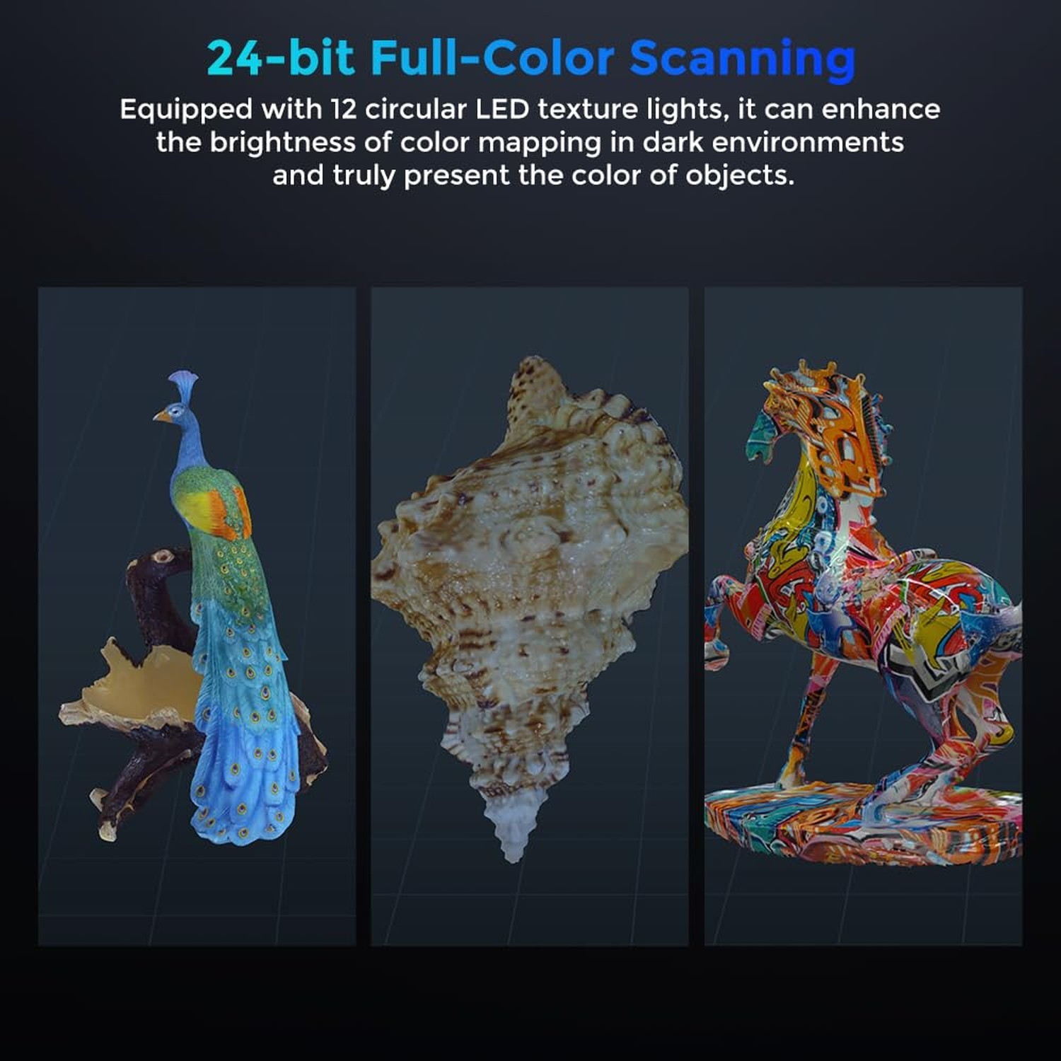 Creality 3D Scanner CR-Scan Raptor, Upgraded Handled 3D Scanner with Blue Las…