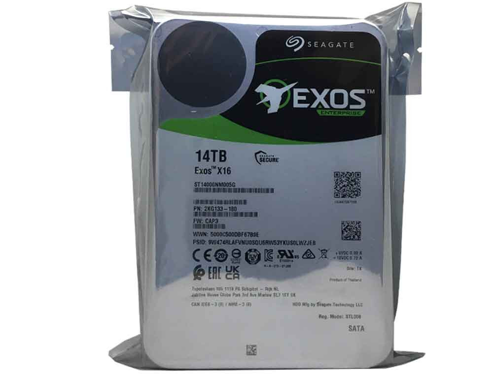 Seagate EXOS X16 14TB 256MB 7200rpm 3.5″ SATA 6Gb/s Hard Drive – ST14000NM005G
