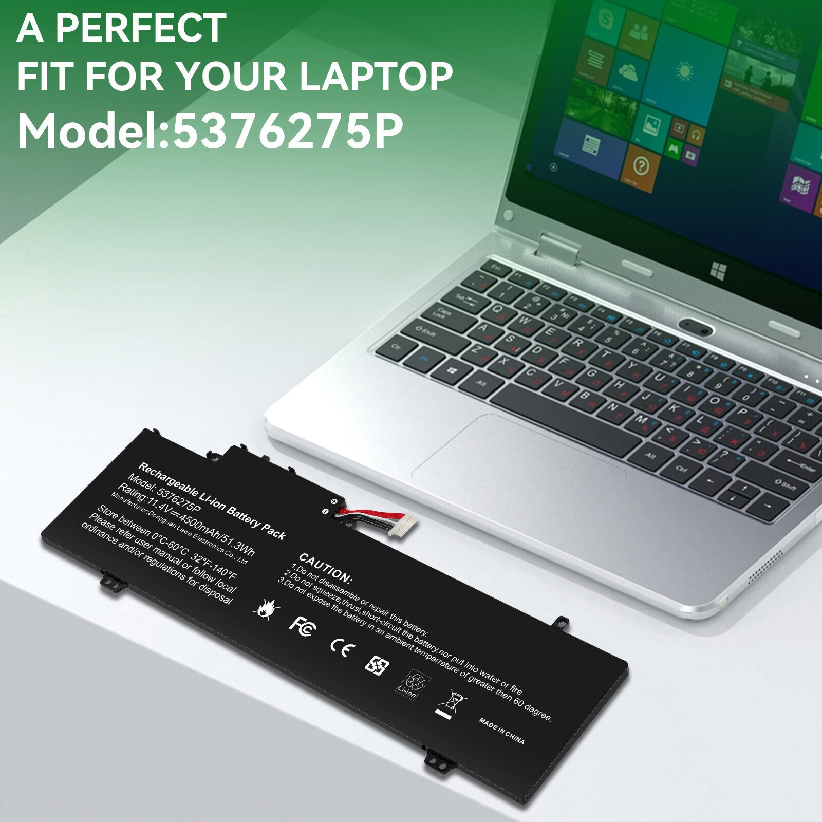 ✅Laptop Battery For Gateway GWTN141-10BK GWTN141-4 GWTN156-5BL 5376275P 51.3Wh