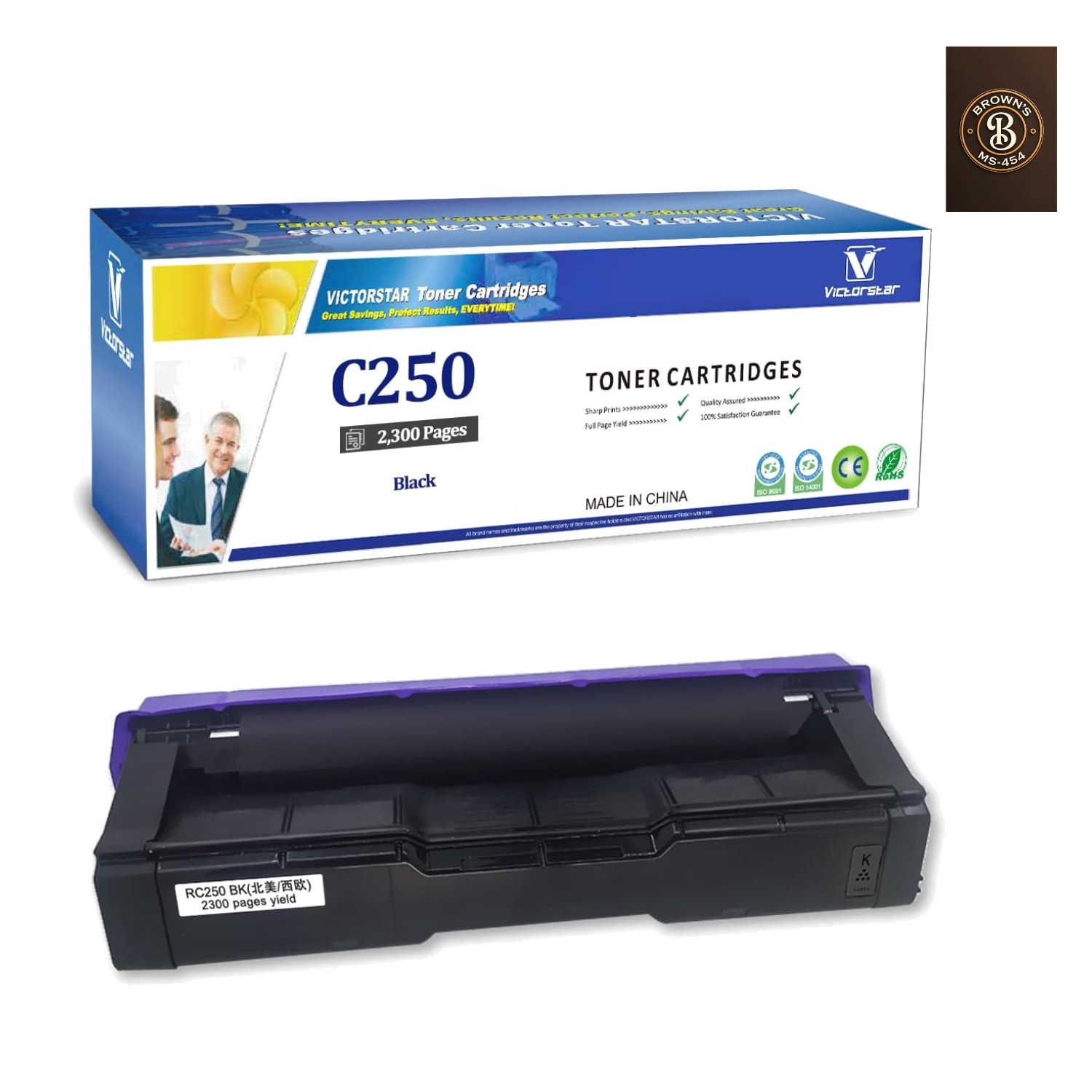 Compatible Toner Cartridge SP C250 C260 C261 Black High Capacity 2300 Pages f…