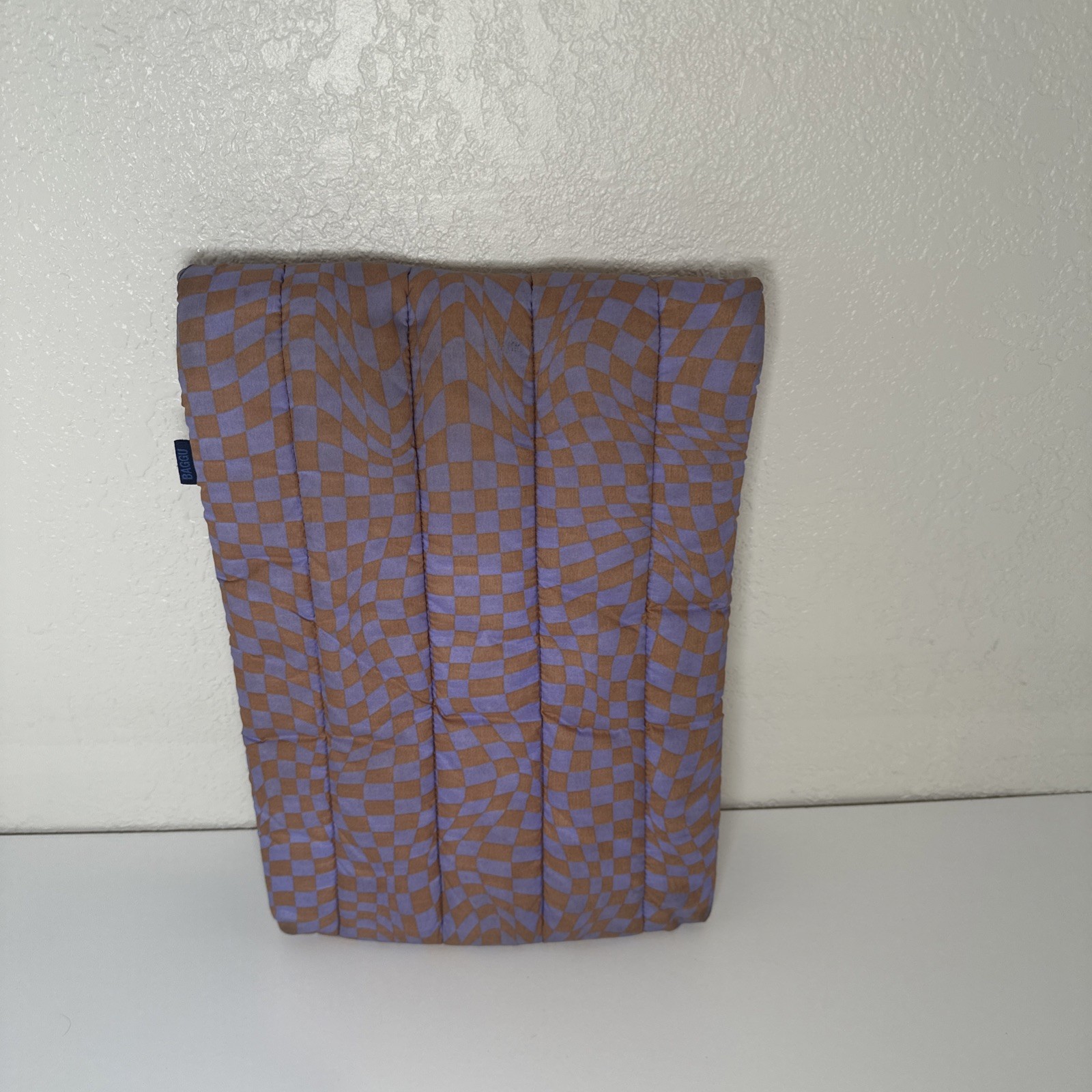 BAGGU Puffy 13” Laptop Sleeve Lavender Checker