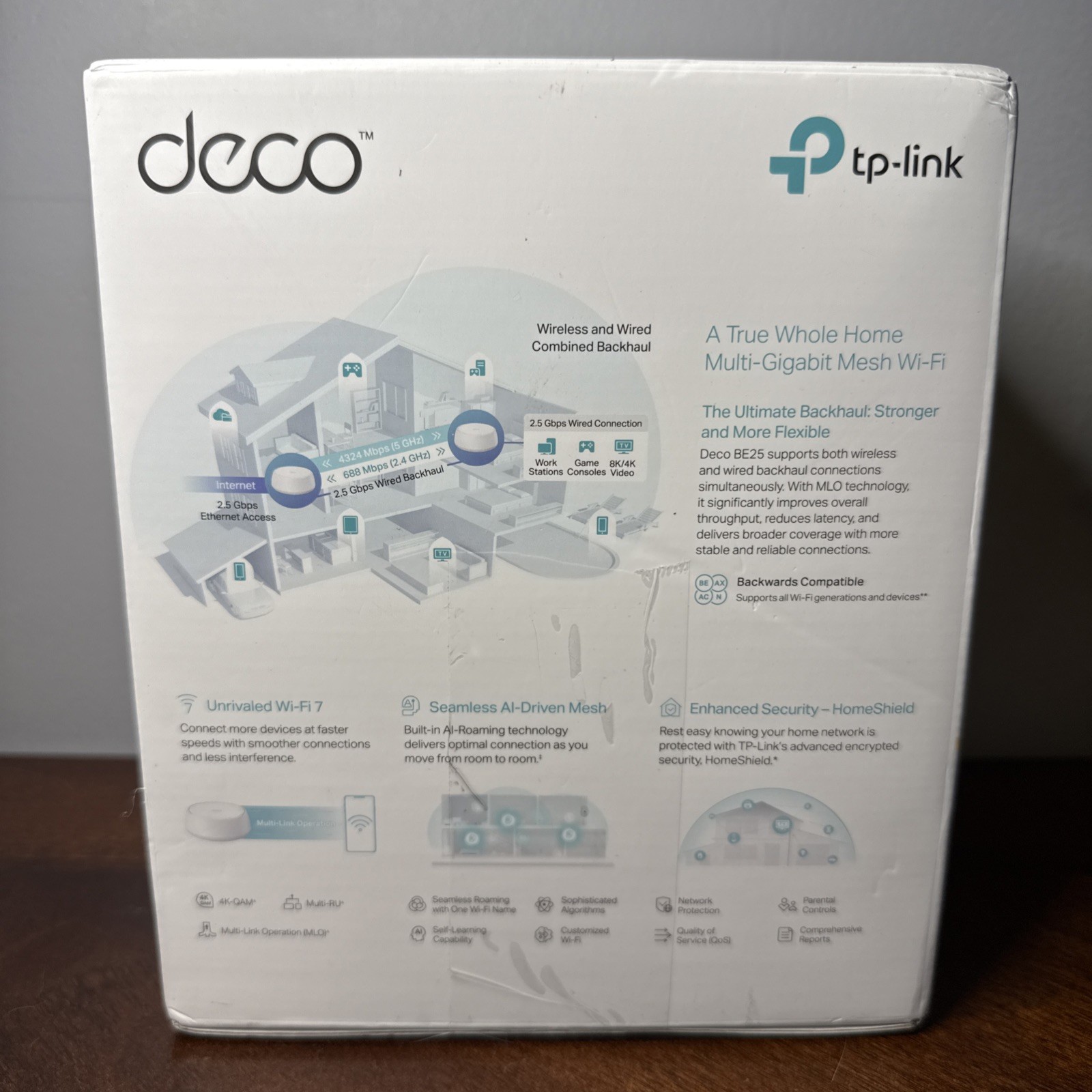 TP-Link Deco 7 BE25 2 Pack Dual Band BE5000 WiFi 7 Mesh WiFi System New/Open Box