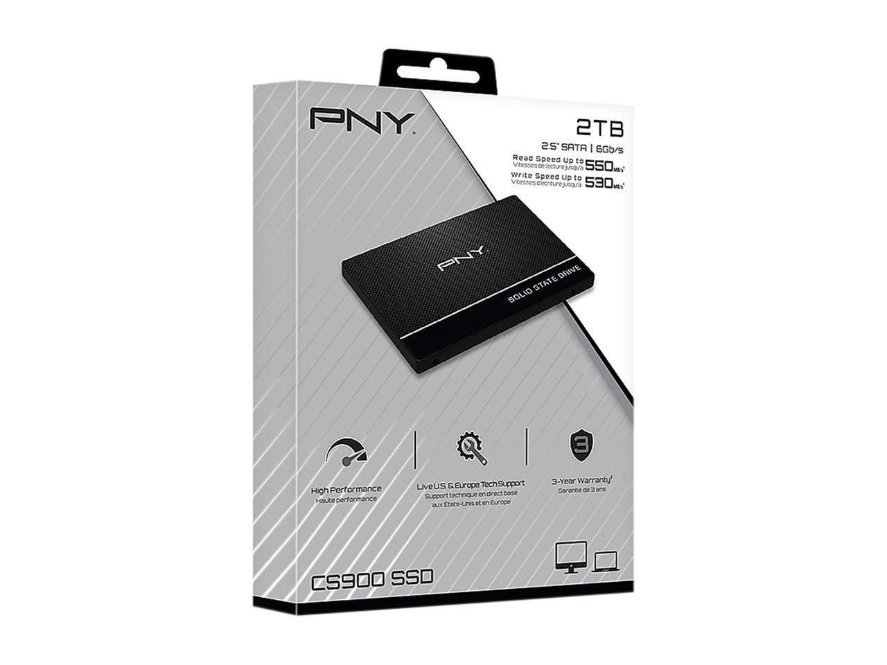 PNY CS900 2TB 3D NAND 2.5″ SATA III Internal Solid State Drive SSD7CS900-2TB-RB