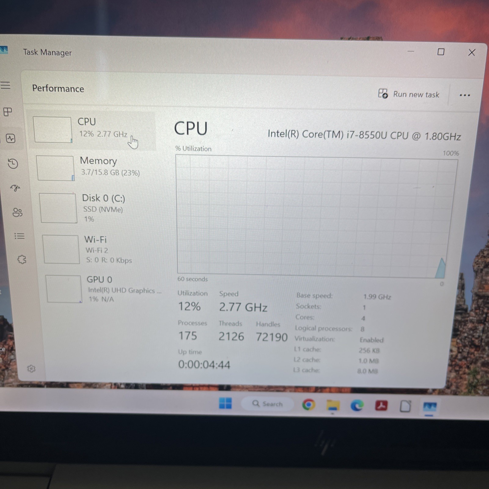 HP ELITEBOOK 840 G5 14″ Intel Core I7-8550U 1.70GHz 16GB RAM 240GB NVMe W11P+AC