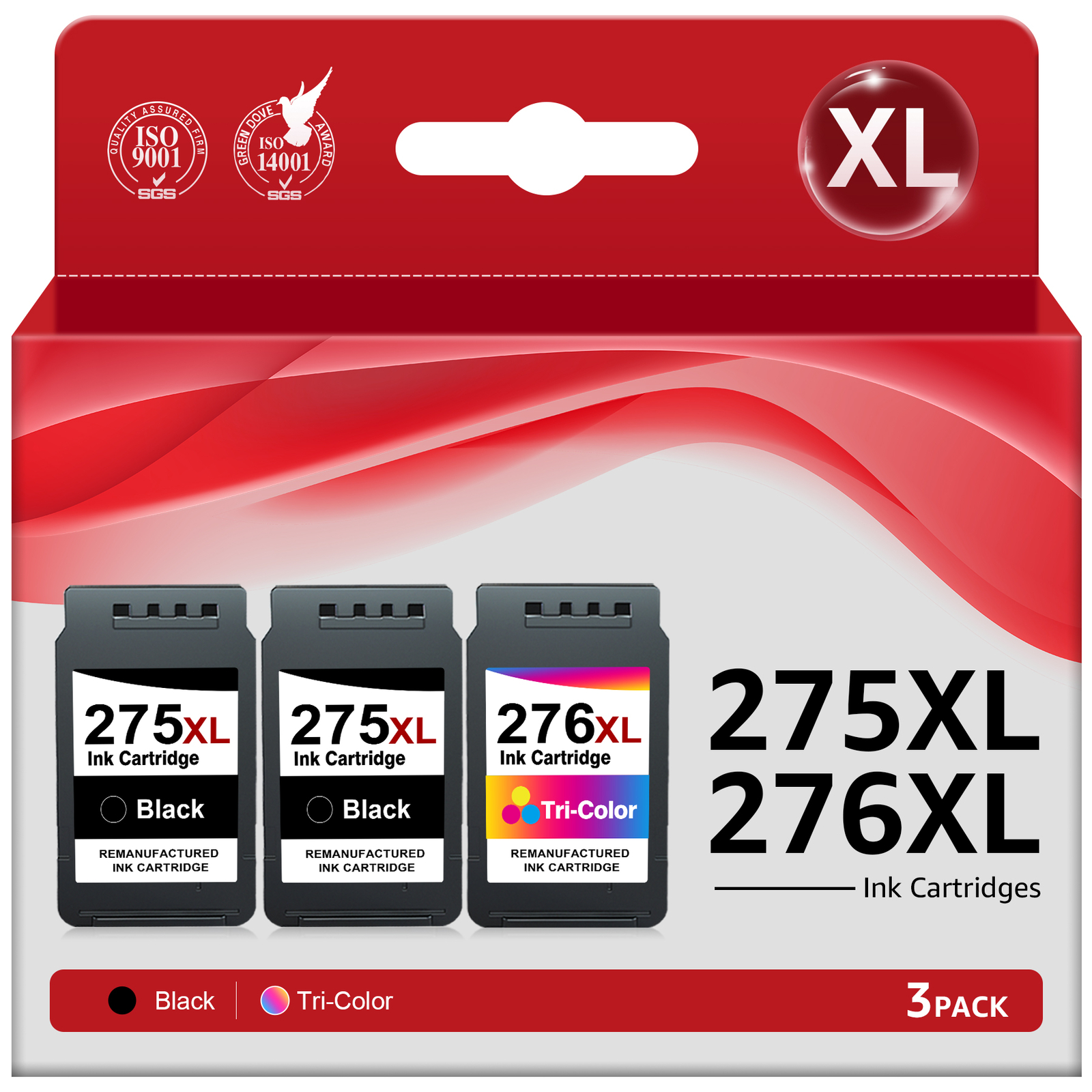 PG-275XL CL-276XL Black Color Ink for Canon Pixma TS3522 TS3520 TR4722