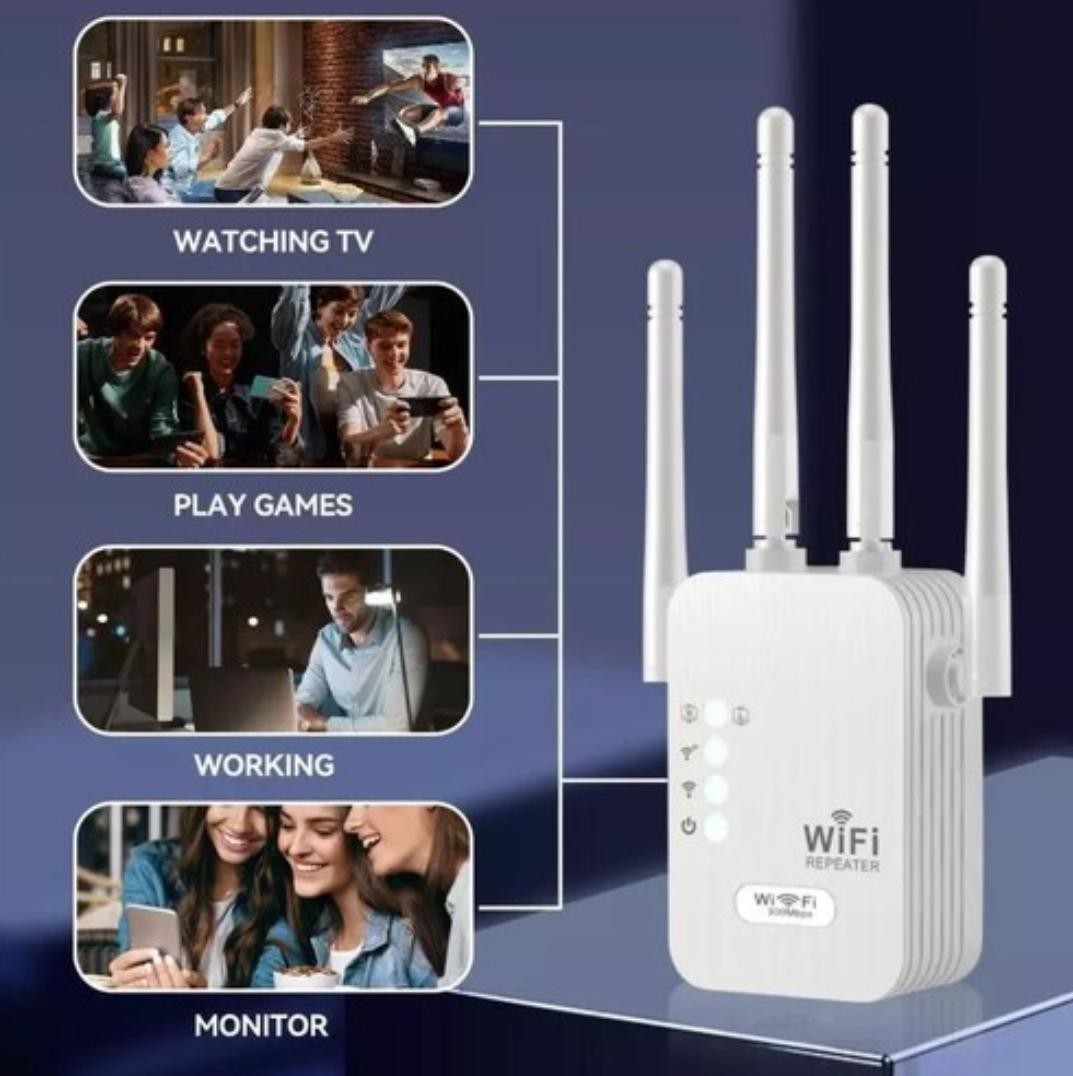 WiFi Extender Booster Repeater for Home & Outdoor Wireless Strong Penetrability