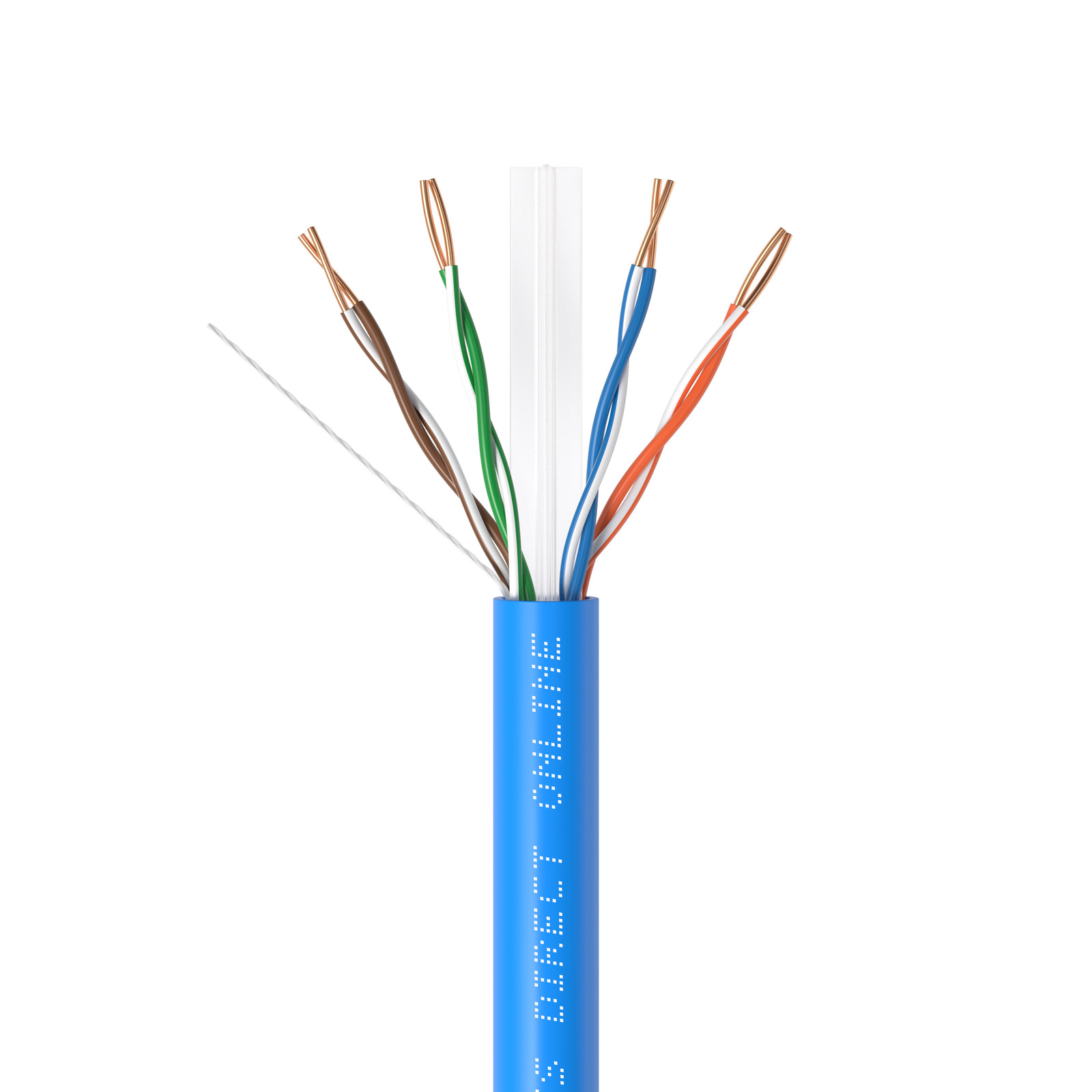 1000FT / 500FT CAT6 Cable 23AWG Bulk Solid Network Wire White Blue Gray Black