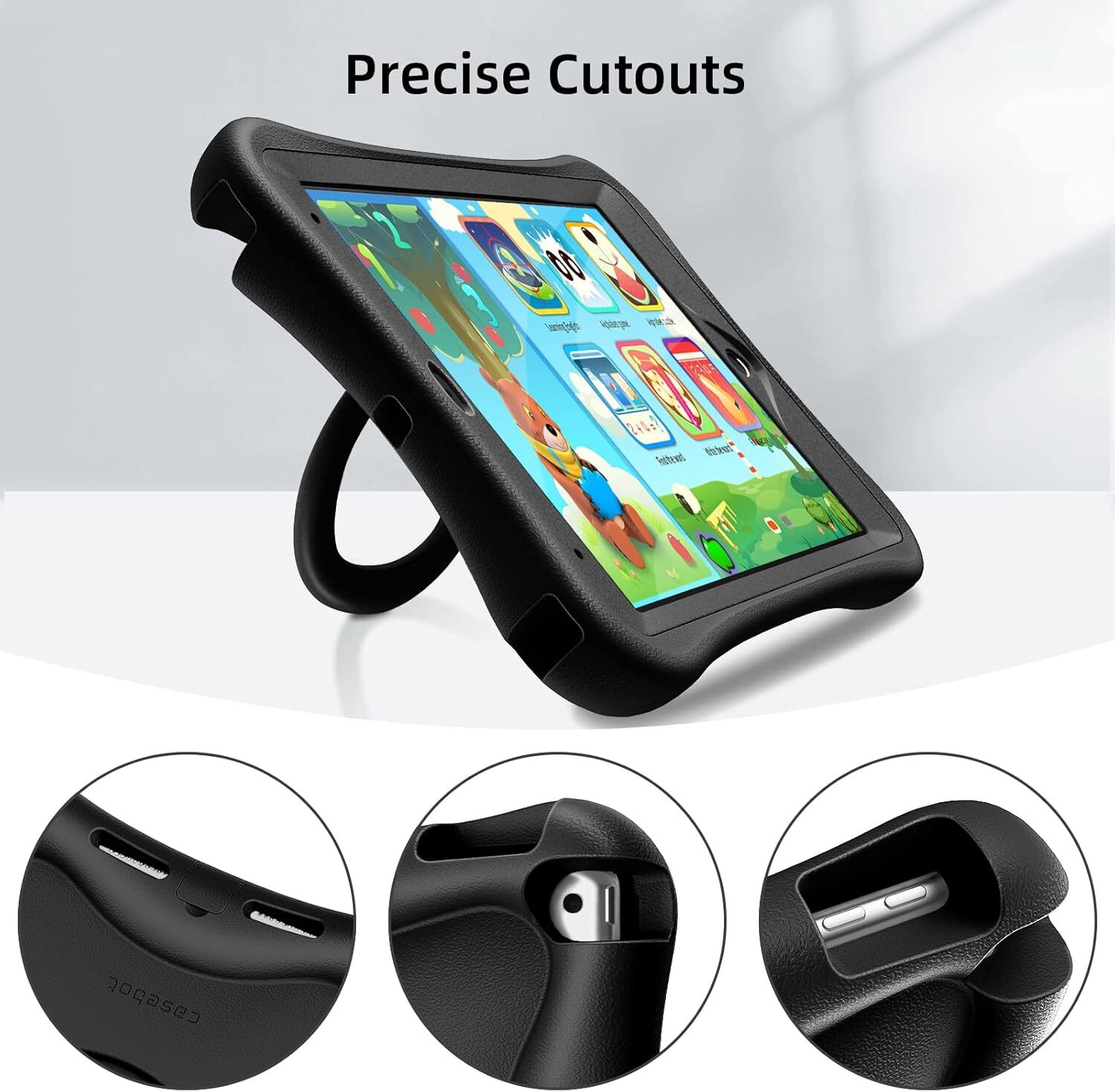For iPad 9th/8th/7th Gen Rotating Stand Case Rugged Cover with Screen Protector
