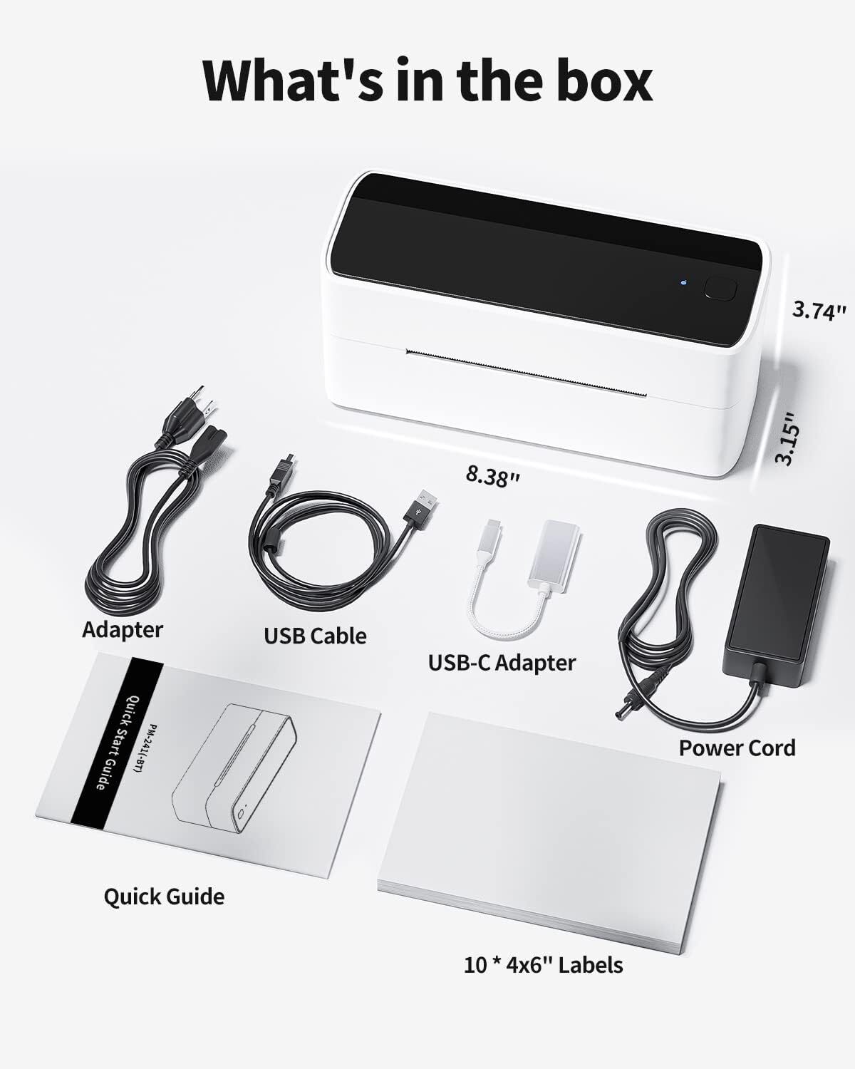 Bluetooth Thermal Shipping Label Printer Address Label Maker for Shipping Lot
