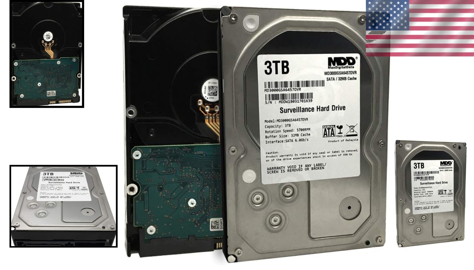 Energy-Efficient 3TB Internal Surveillance HDD