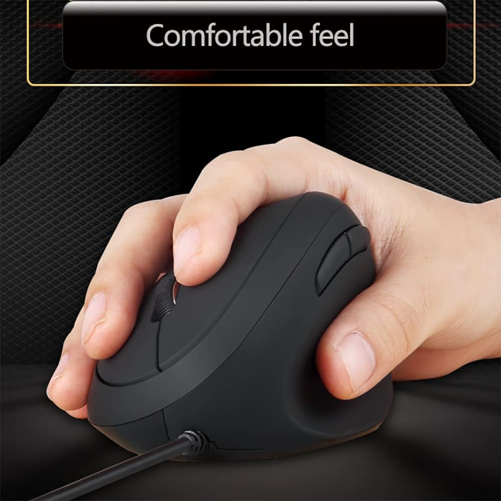 Wired Ergonomic Mouse, Optical Vertical Mouse with 3 Adjustable 800/1200/1600, 6